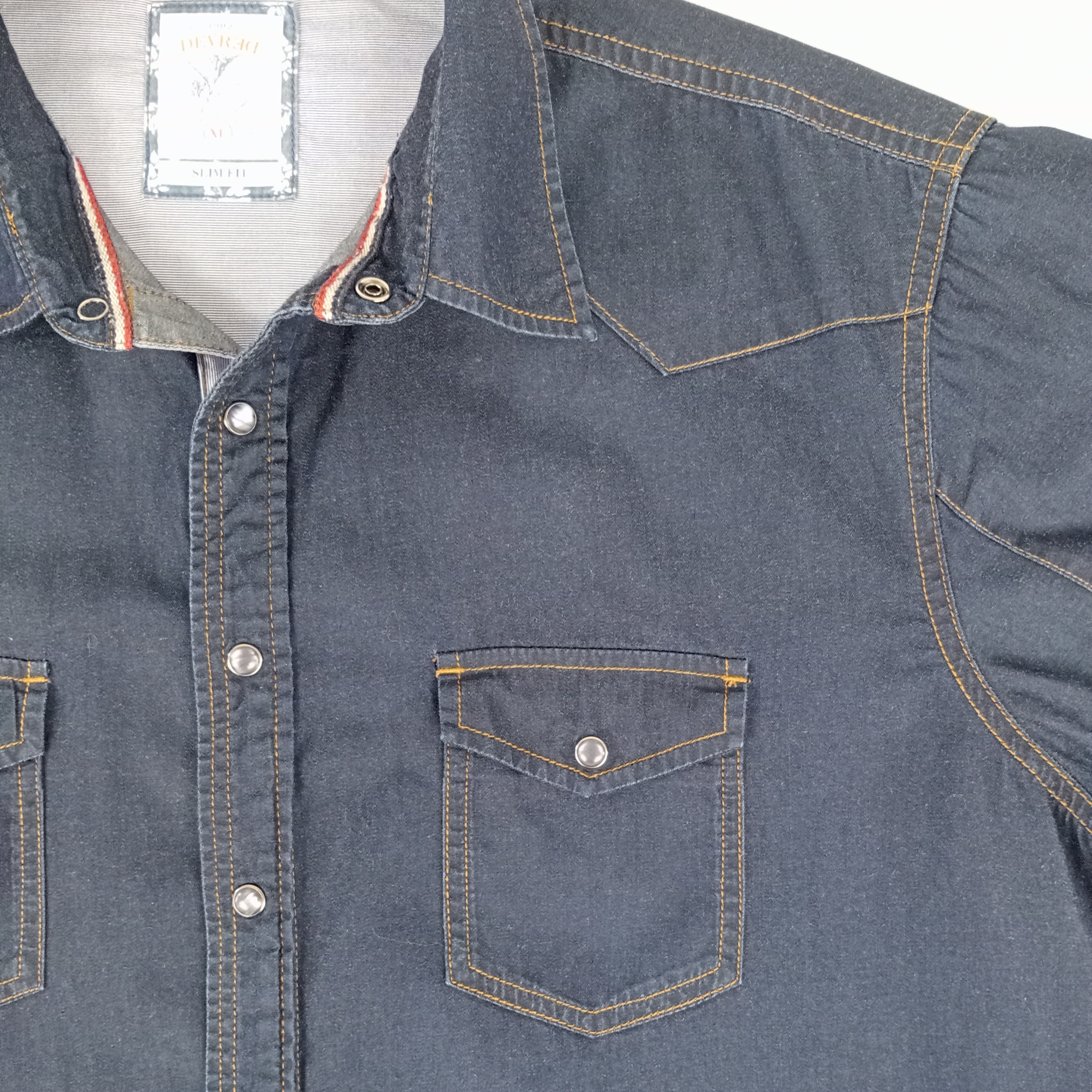 Chemise homme de la marque Devred col classique manches courtes de couleur bleu marine taille XL (44) - Photo 5