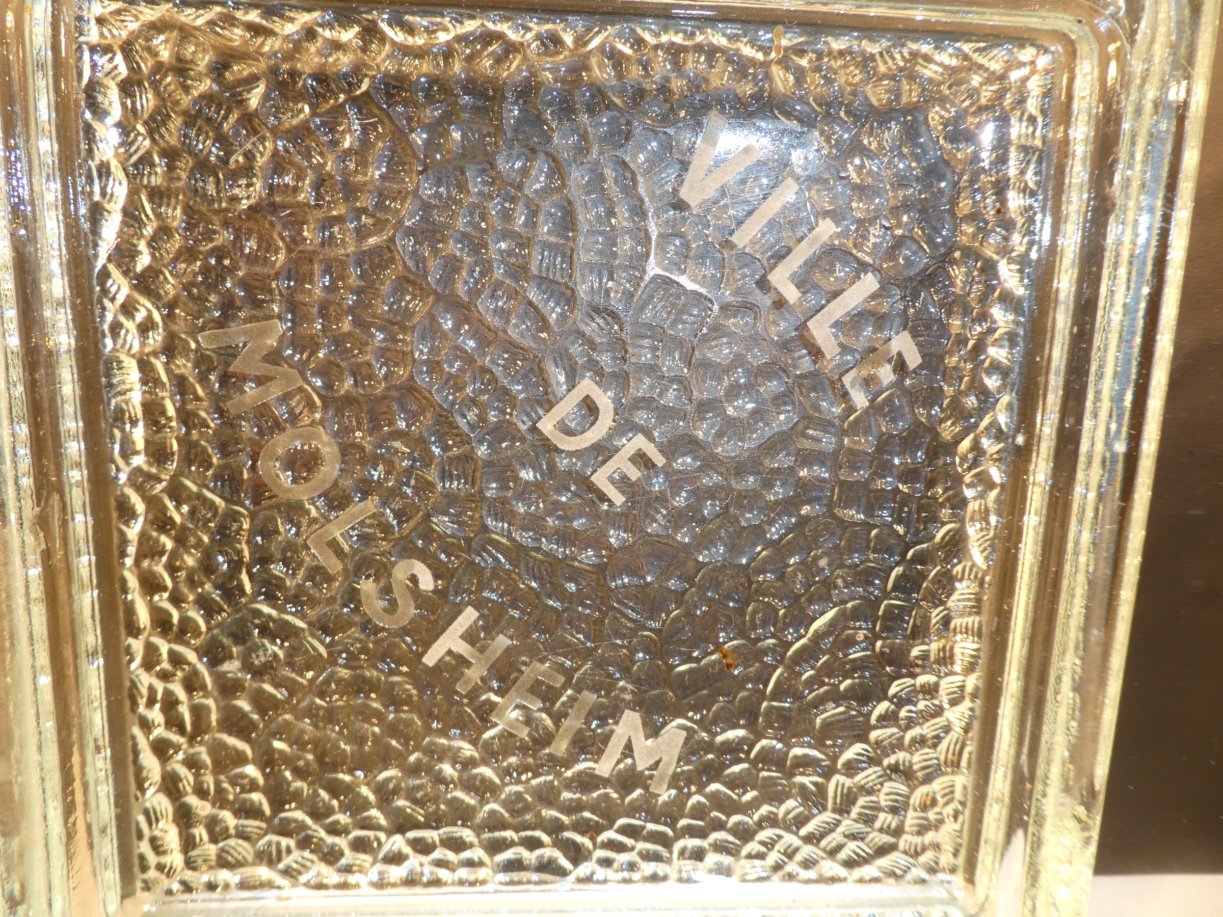 Vide poche en verre imprimé ville de Molsheim  État correct - Vue 8 - 
