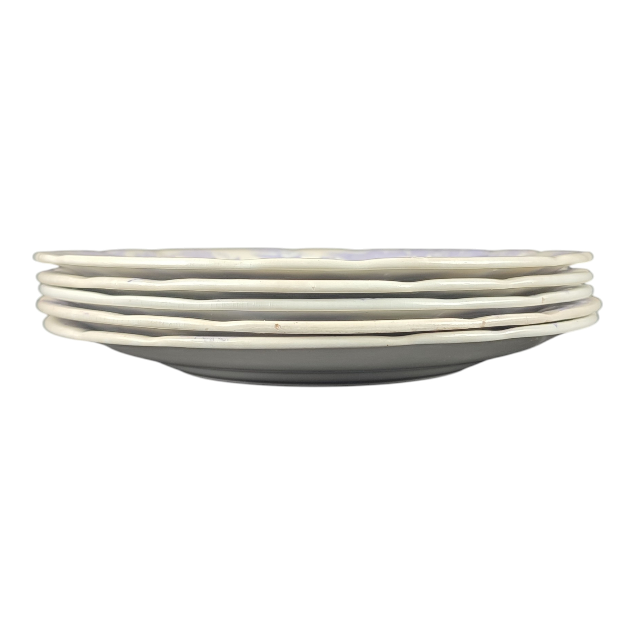 Lot 5 assiettes à dessert - U & C Sarreguemines - Modèle BRYONIA - Années 1875 à 1920 Bon état - Vue 4 - 