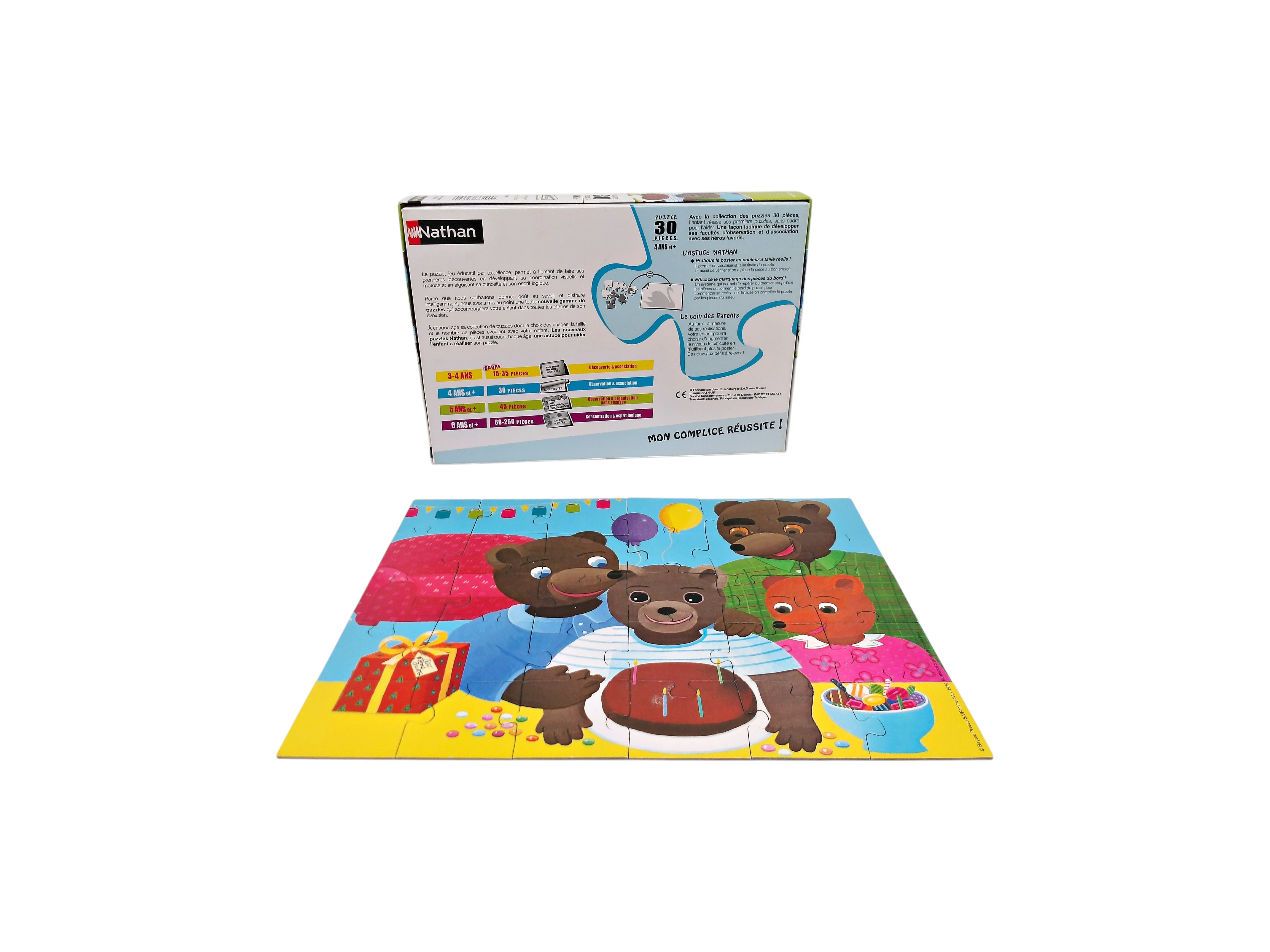 Puzzle - Petit Ours Brun - Anniversaire - 30 pièces - Photo 1