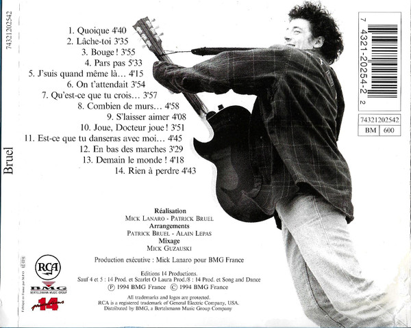 Patrick Bruel – Bruel / 1 X CD / 1994 / Chanson Pop - Photo 2