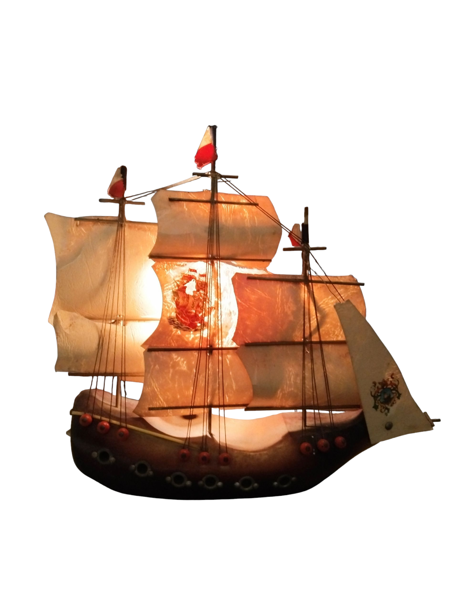 Acheter Bateau lampe bois État correct - 25,00 € Bateau lampe bois État correct - reconditionné disponible sur Label Emmaüs