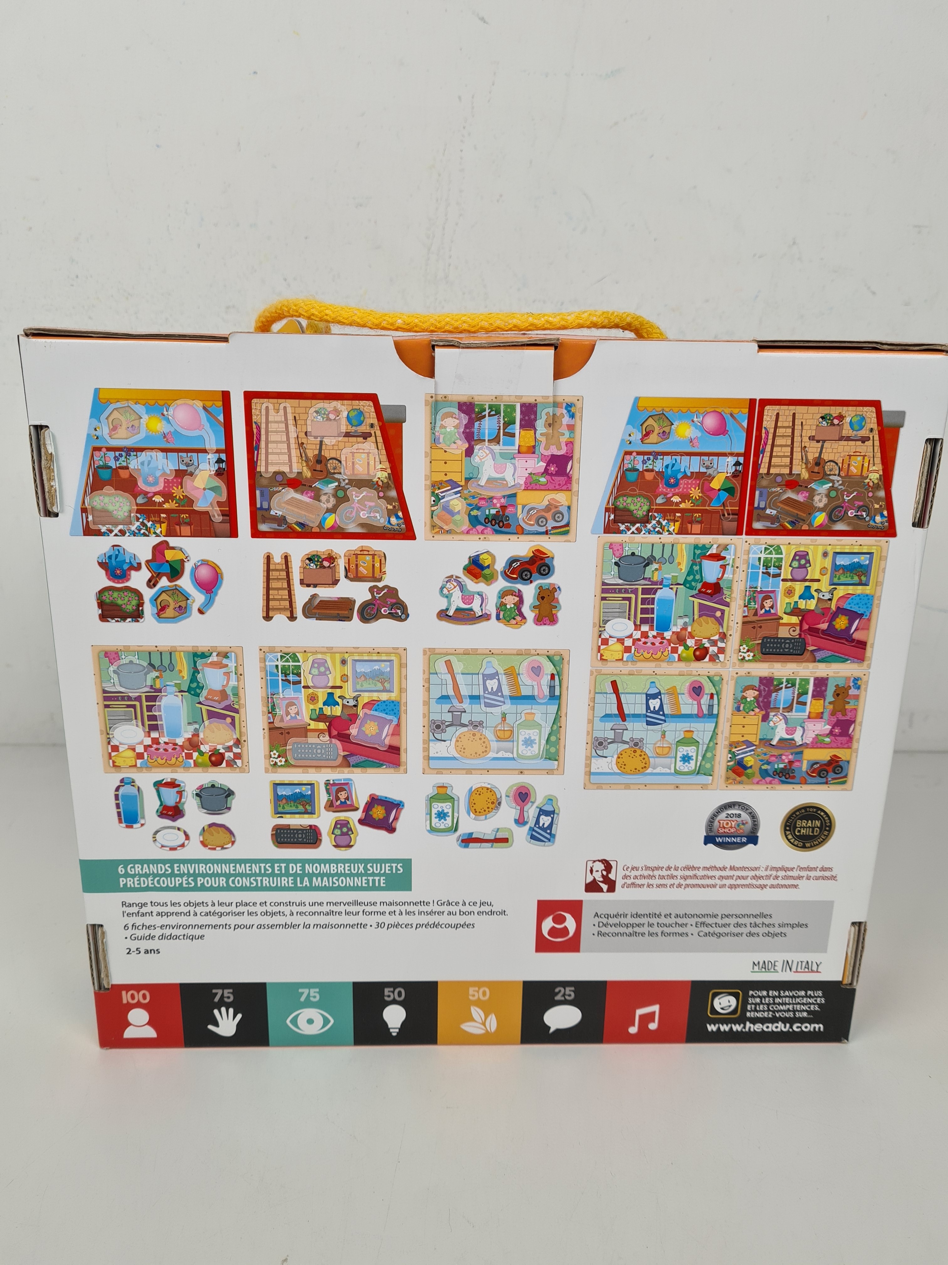Jeu éducatif - Ma petit maison - Montessori - Headu - 2 à 5 ans - Photo 1