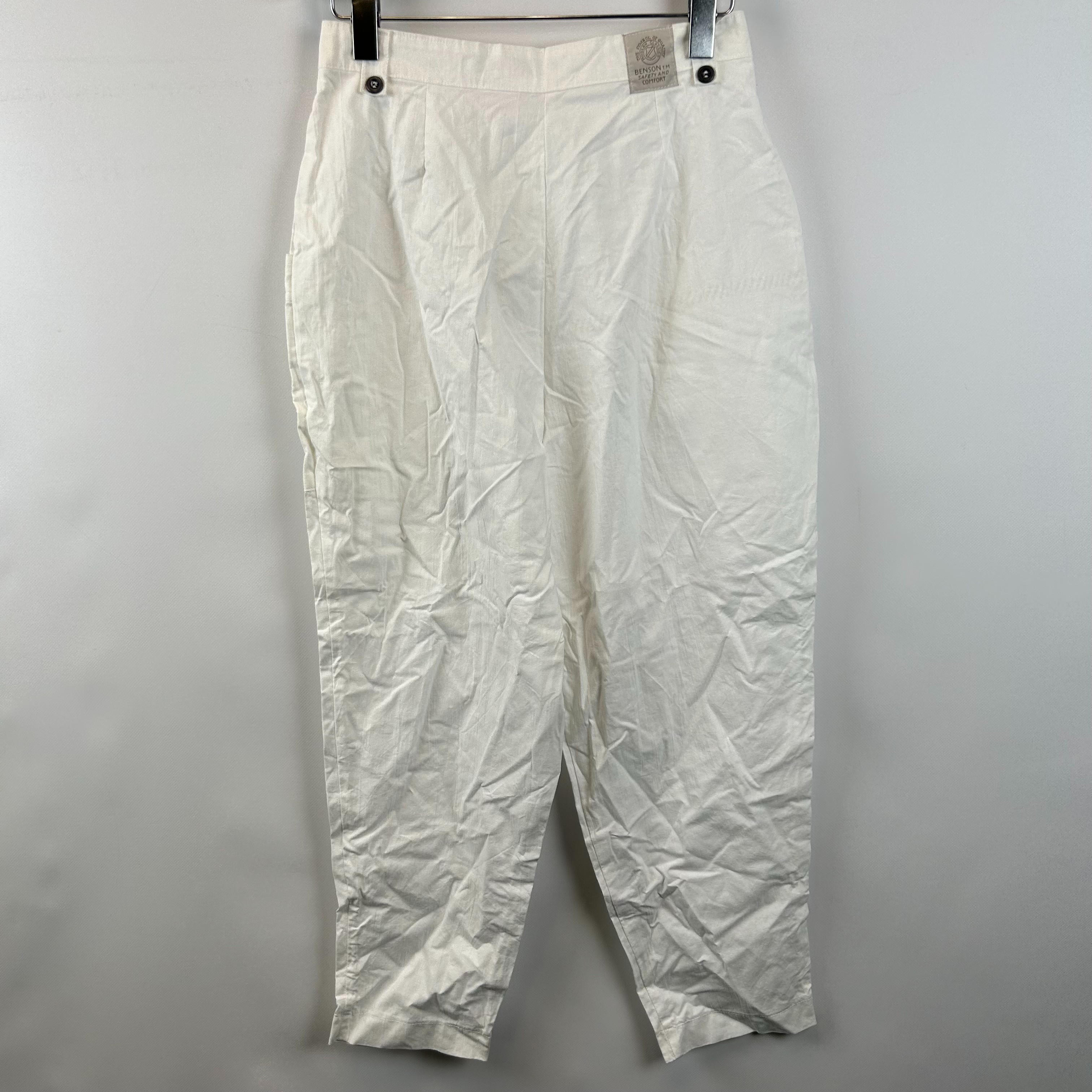 Benson - Pantalon blanc 100% coton - Taille 38 (estimé) - Photo 2