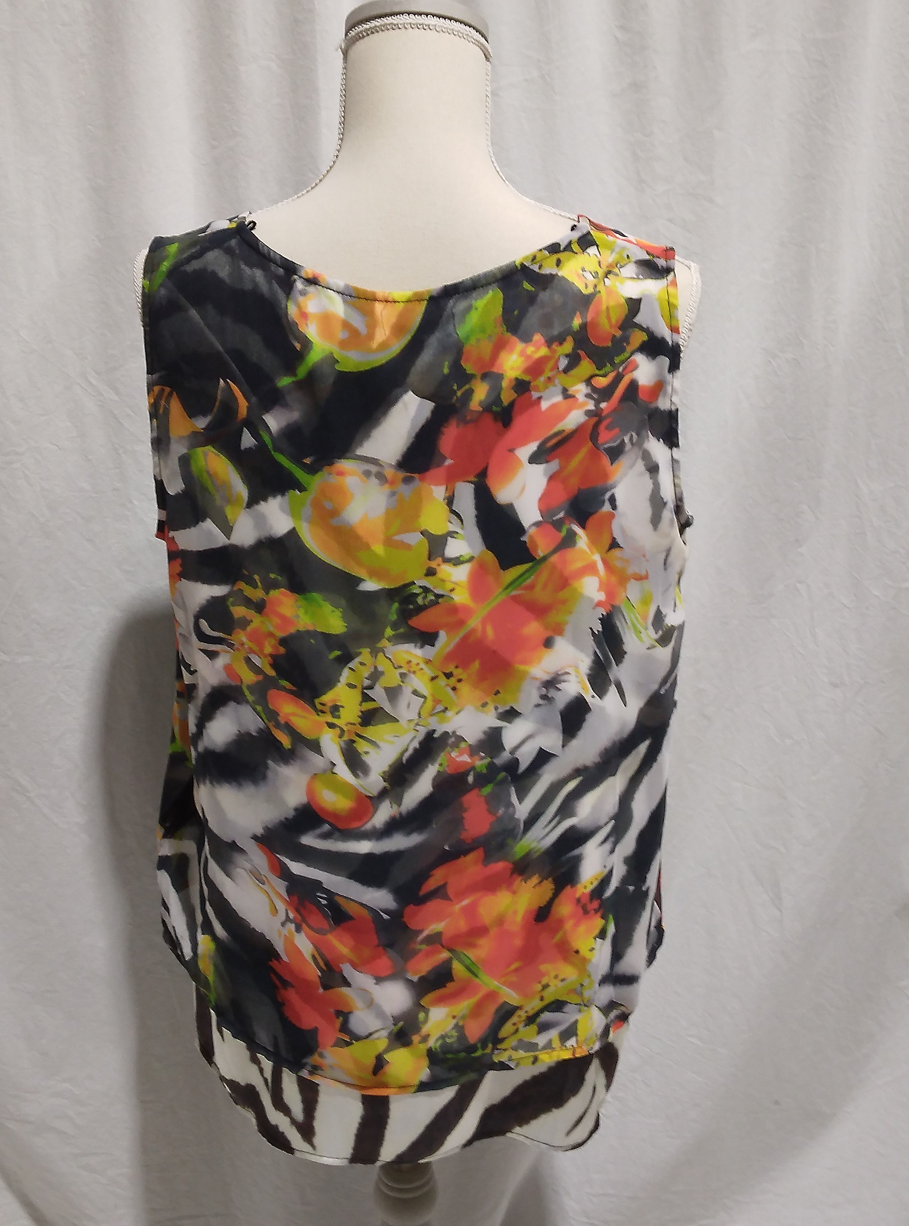 Blouse imprimée fleurie multicolore, Azay Collection - 44 Comme neuf - Vue 3 - 
