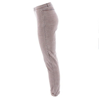 Pantalon marron et bleu foncé imprimé - Femme - IN Extenso - Photo 2