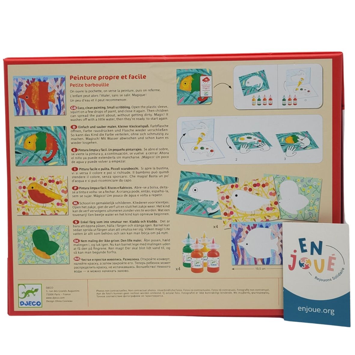 Voir photo 4 de Loisirs créatifs - Kit Peinture Propre et Facile Multicolore - Djeco - Dès 18 mois. Loisirs créatifs - Kit Peinture Propre et Facile Multicolore - Djeco - Dès 18 mois. Très bon état - Vue 4 -