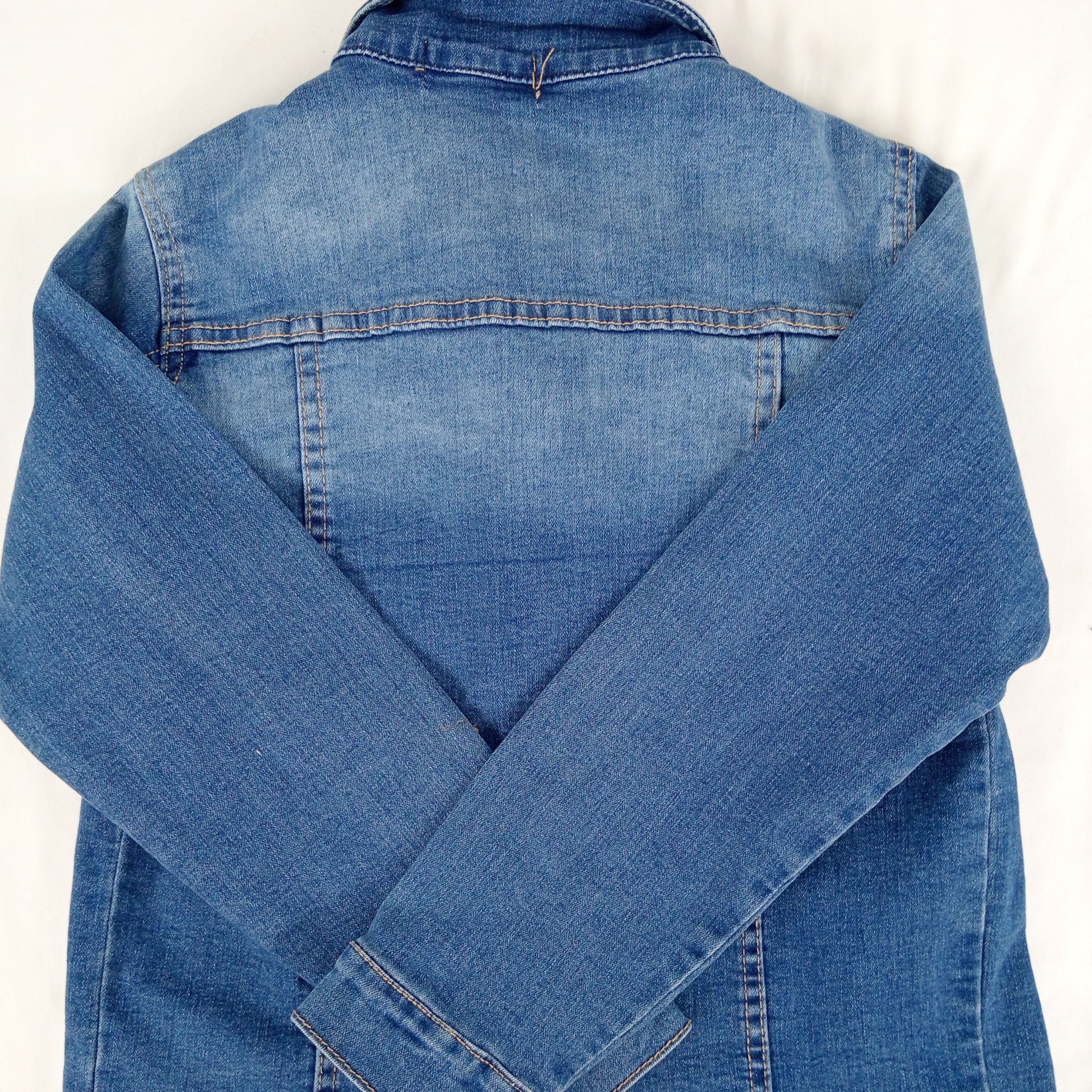 Veste en jean fille de la marque Smile Girl manches longues de couleur bleu taille 164 cm (14 ans) - Photo 3
