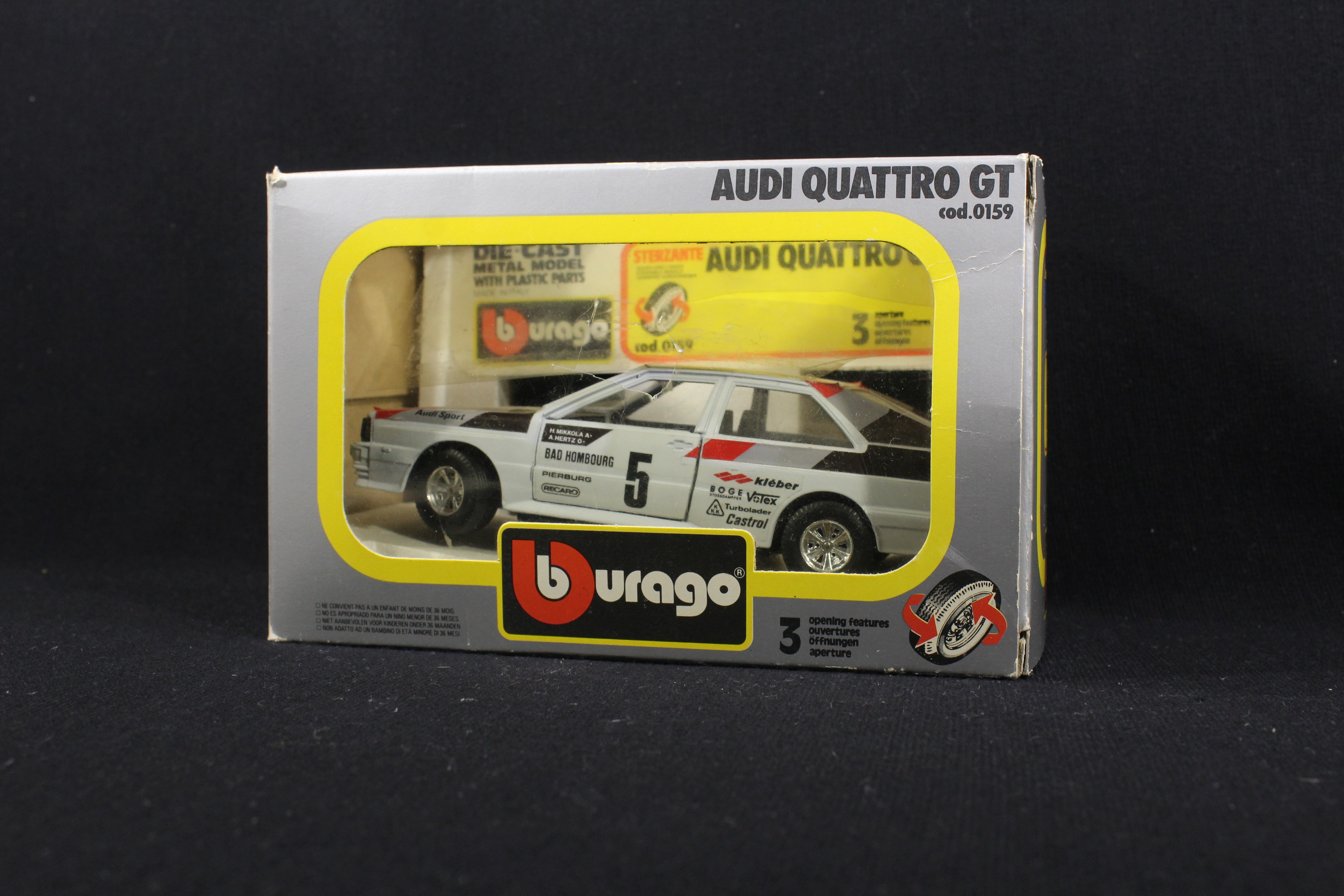 Voiture miniatures Audi / Quattro GT cod. 0159 - Par Burago  - Vue 2 - 