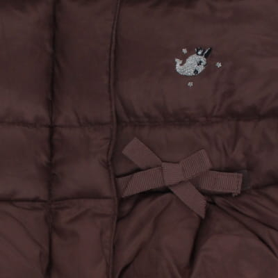 Doudoune Marron avec capuche et moufles - Fille - SERGENT MAJOR - Taille 9 Mois - Photo 2