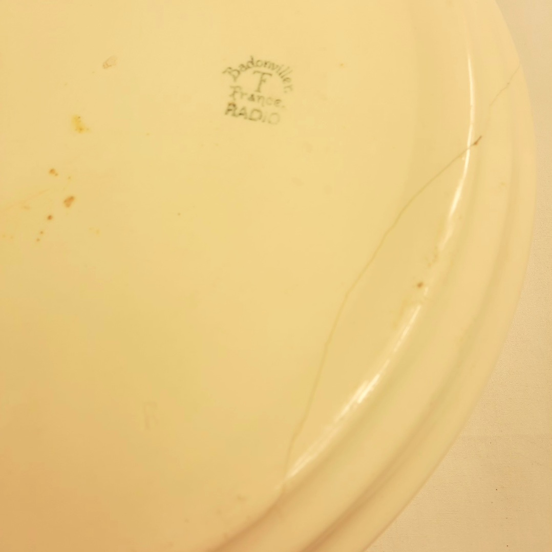 cuvette de toilette et son broc pièces anciennes en faience de Luneville BADONVILLER - Bon état - Photo 6