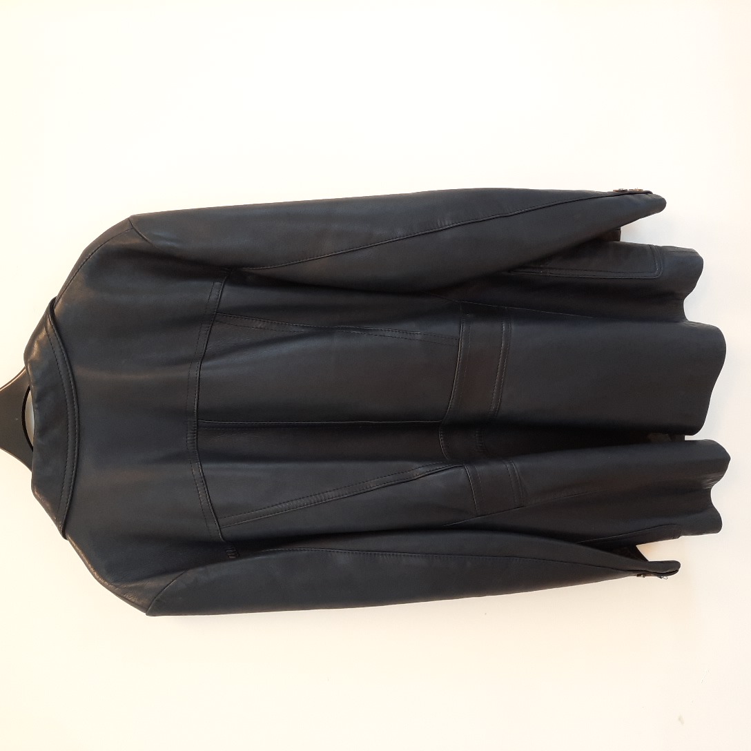 Veste 3/4 Cuir marine classique chic T 50  - Vue 5 - 