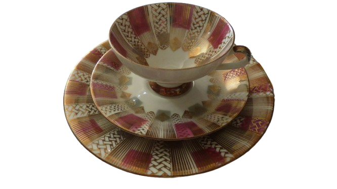 Tasse soucoupe et assiette à dessert Vintage Bon état -  reconditionné disponible sur Label Emmaüs