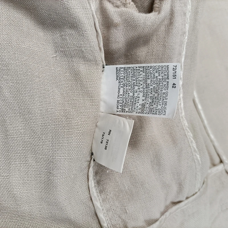 Blazer beige en lin Weekend Max Mara coupe cintrée élégante boutons nacrés taille 40 Très bon état - Vue 15 - 