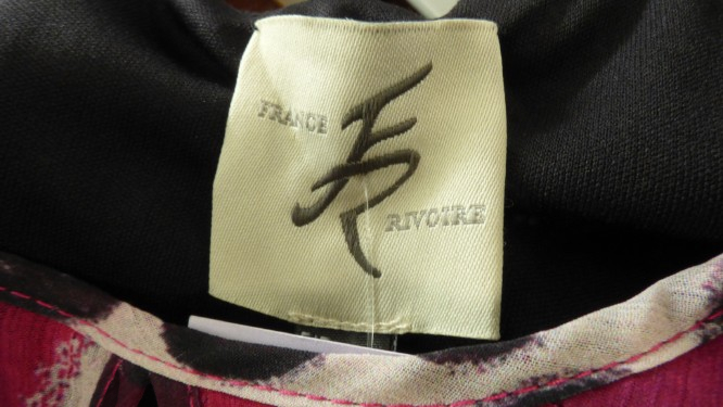 Robe voile manches courtes volants, neuve "France Rivoire" T48  - Vue 3 - 