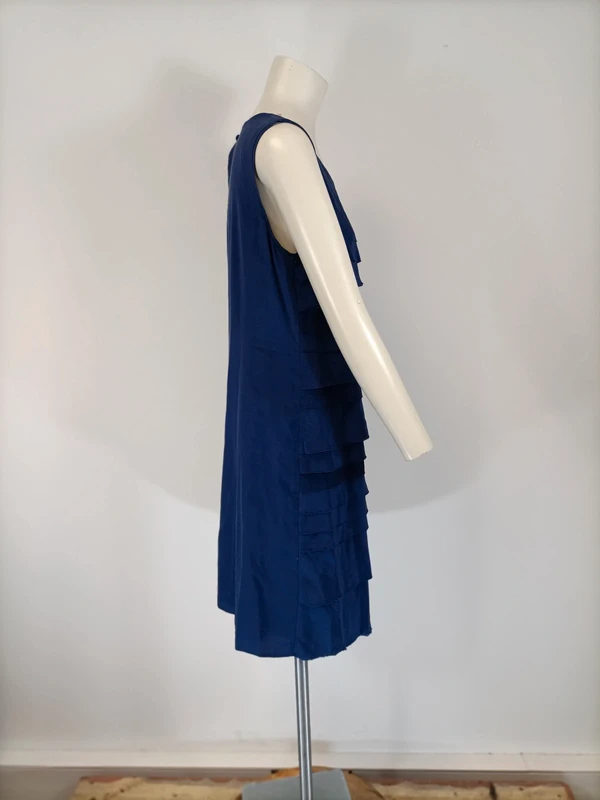 Robe Caroll bleu roi sans manches détails volants taille XL Très bon état - Vue 3 - 