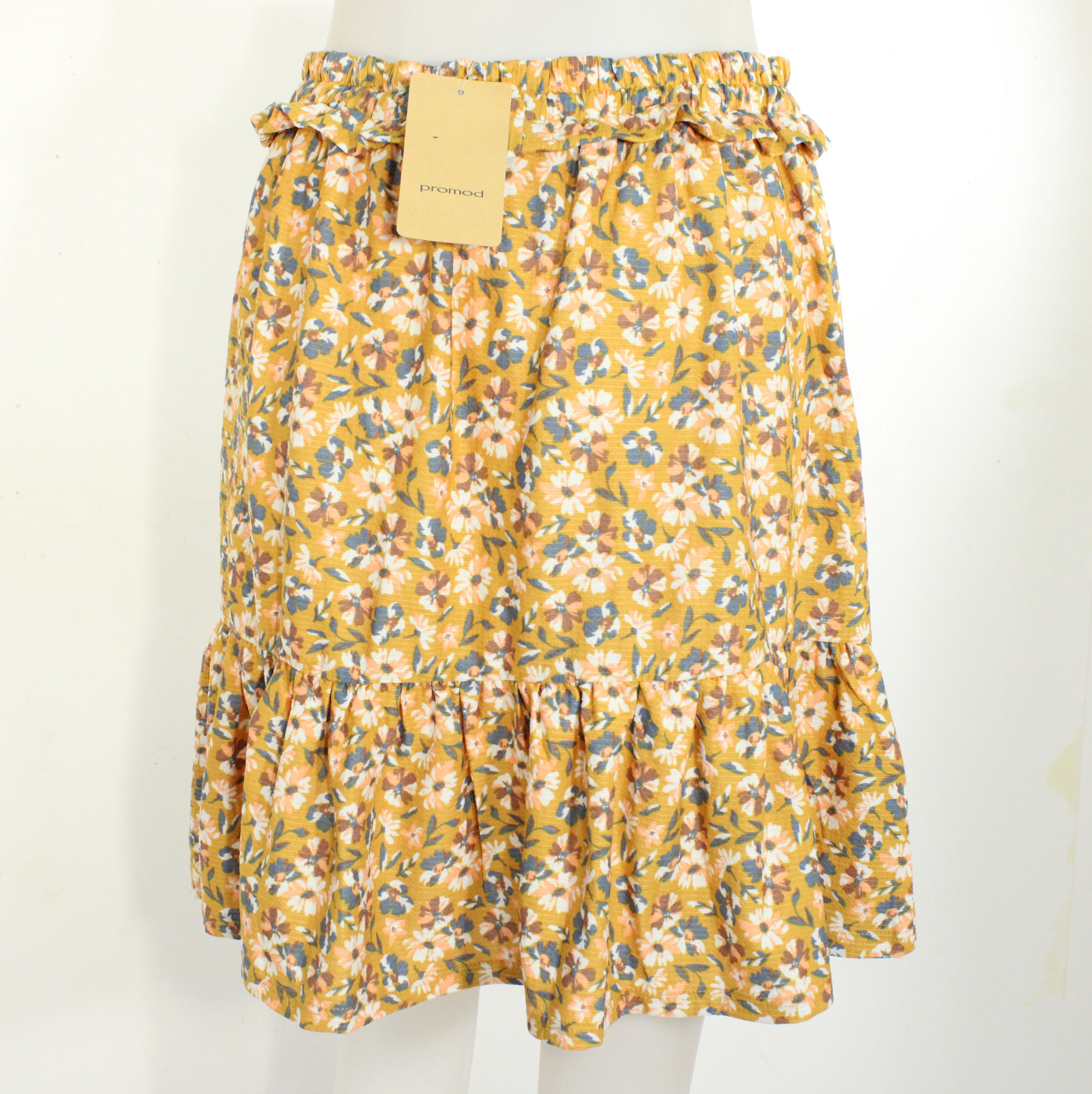 Jupe Moutarde Fleurie PROMOD Taille 42 - Photo 1