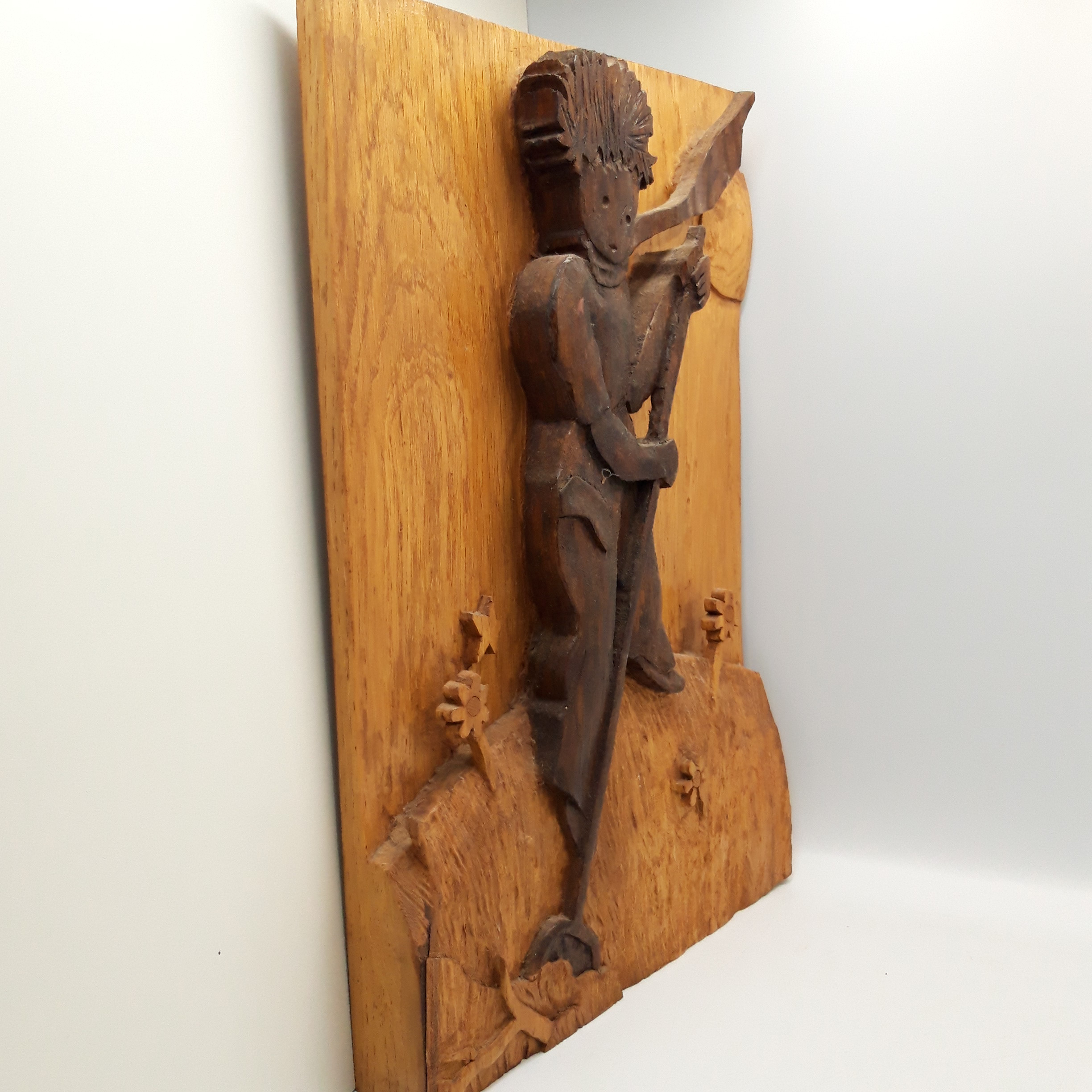 Tableau en Relief – Sculpture sur bois ‘’Le petit Prince’’, Artisanat fait main. Bon état - Vue 2 - 