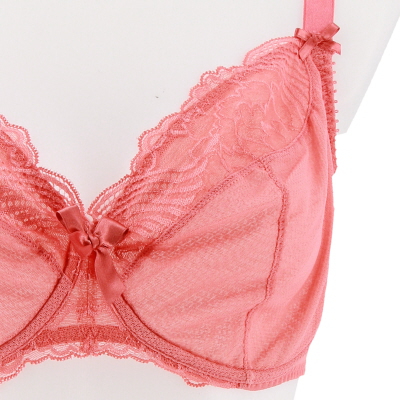 Soutien gorge rose dentelle avec armatures - femme - Darjeeling - taille 95  - Photo 3