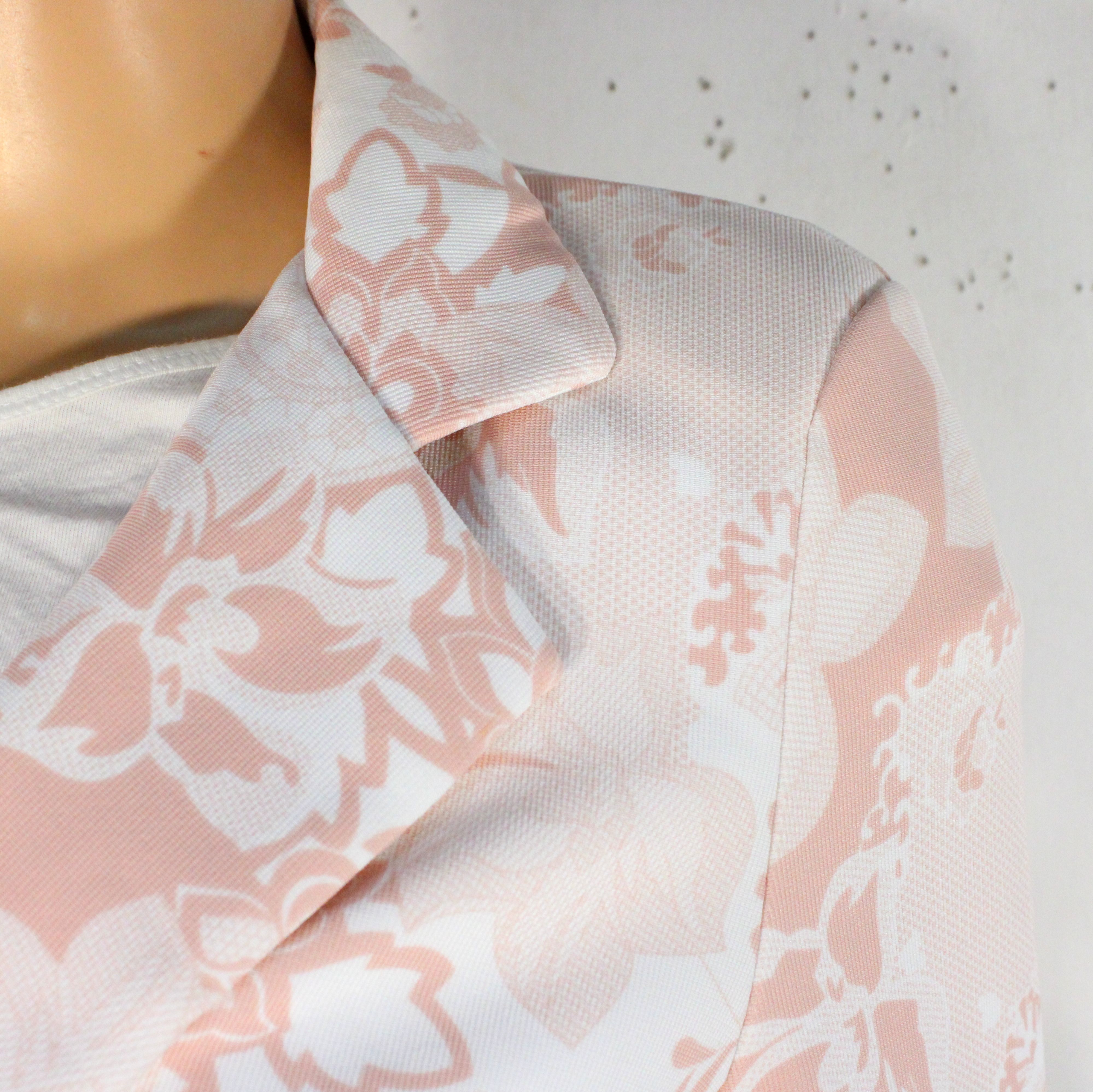 Veste Blanche & Rose Fleurie Y.YENDI Taille S - Photo 4