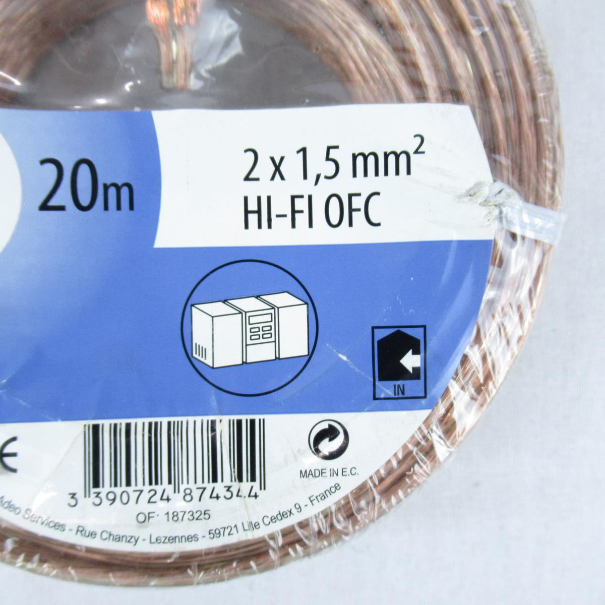 Voir photo 9 de 30 mètres de câble Hi-Fi OFC 2x1.5 mm² - Lexman 30 mètres de câble Hi-Fi OFC 2x1.5 mm² - Lexman Bon état - Vue 9 -