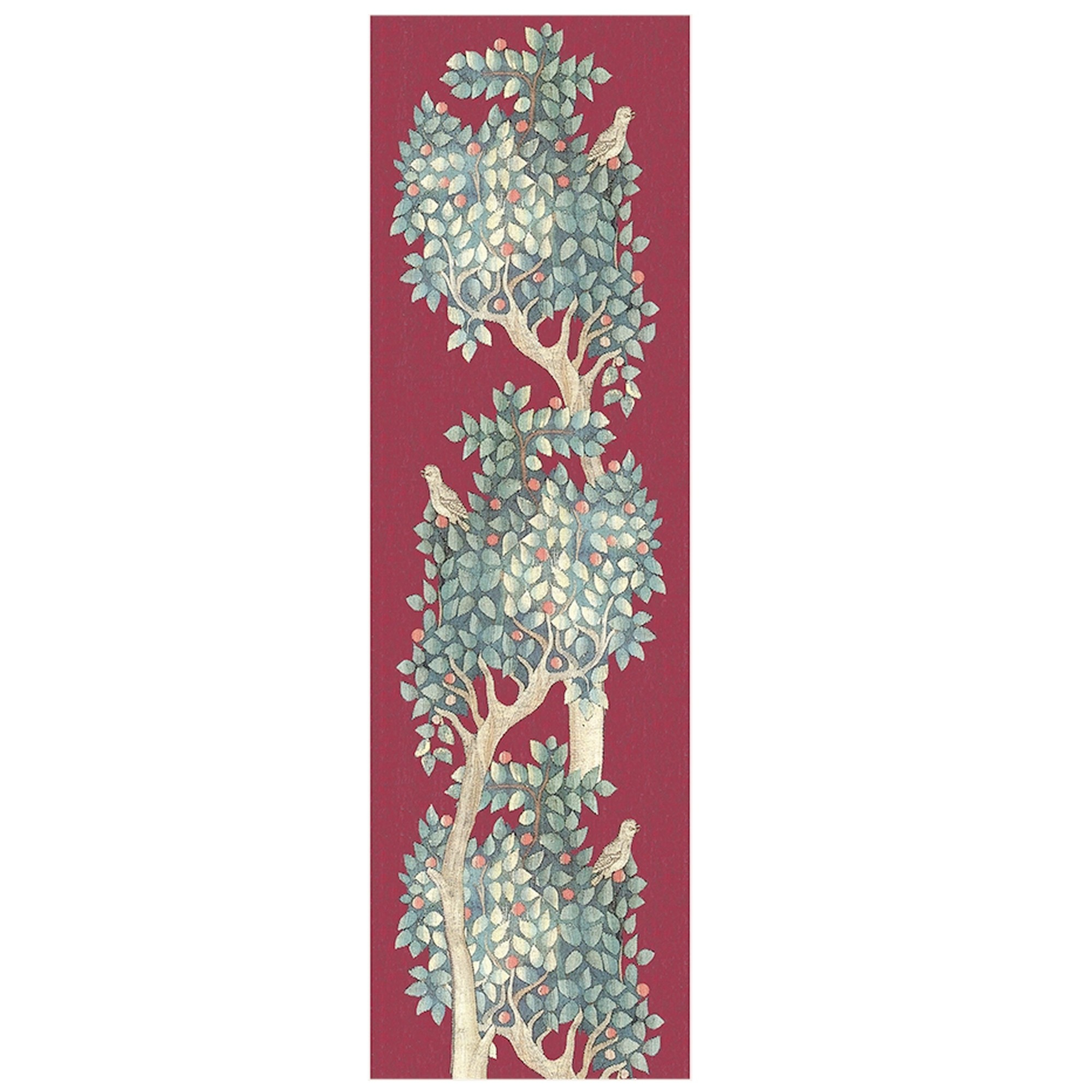 Echarpe en soie Brochier Soieries Lyon Motif Arbres Détail Apocalypse d'Angers 138 x 40 cm - Photo 2