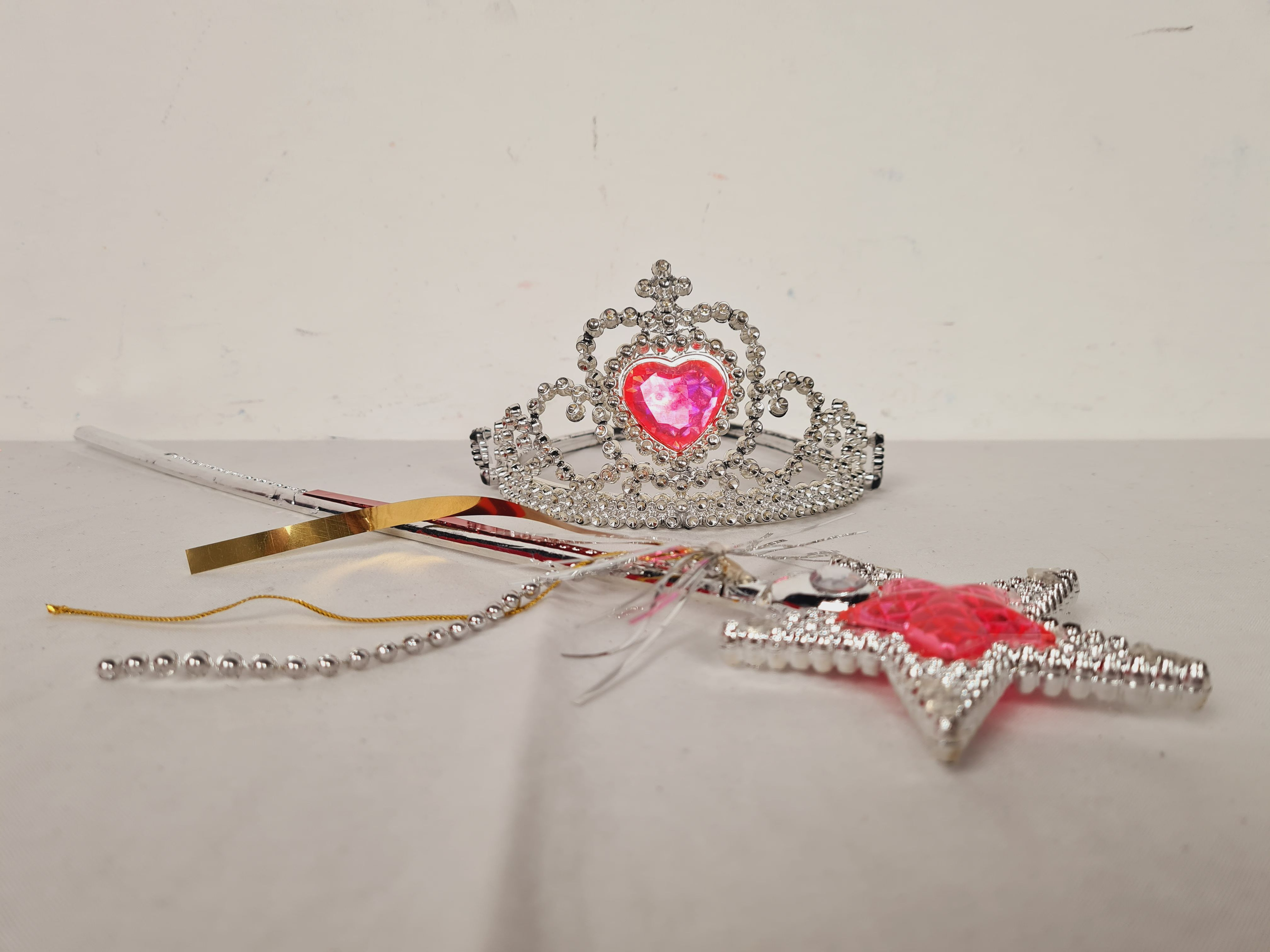 Baguette Magique 5 Pièces Couronne Princesse Bijoux Enfants Fille Diademe Cadeau Fête Enfant Pâques Anniversaire
