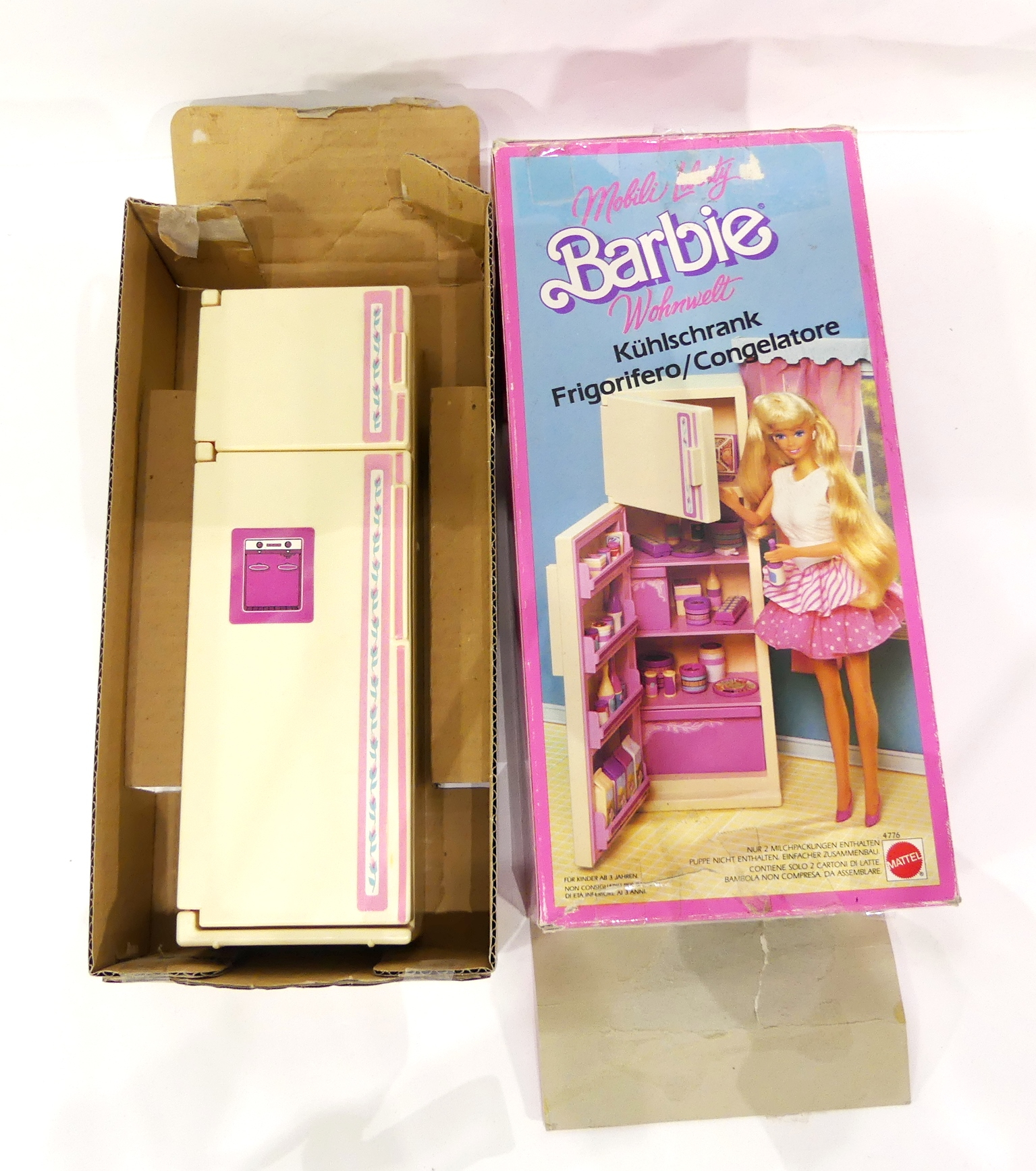 Lot de deux BARBIE Espace cuisine et frigo MATTEL année 1987 dans leur boîte d'origine - État correct - Photo 12