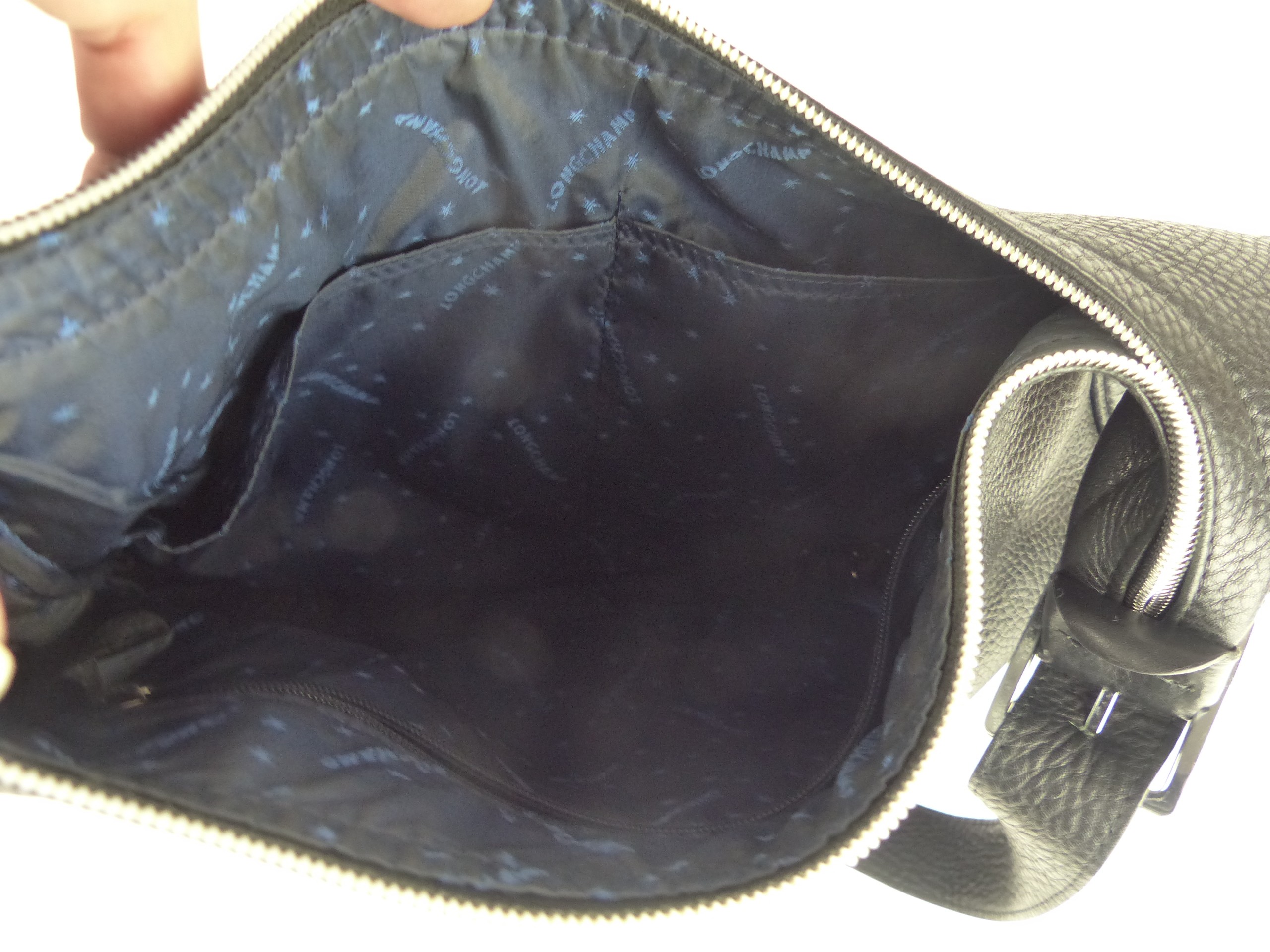 Sac à main bandoulière Longchamp en cuir, modèle Cosmos - Bon état - Photo 8