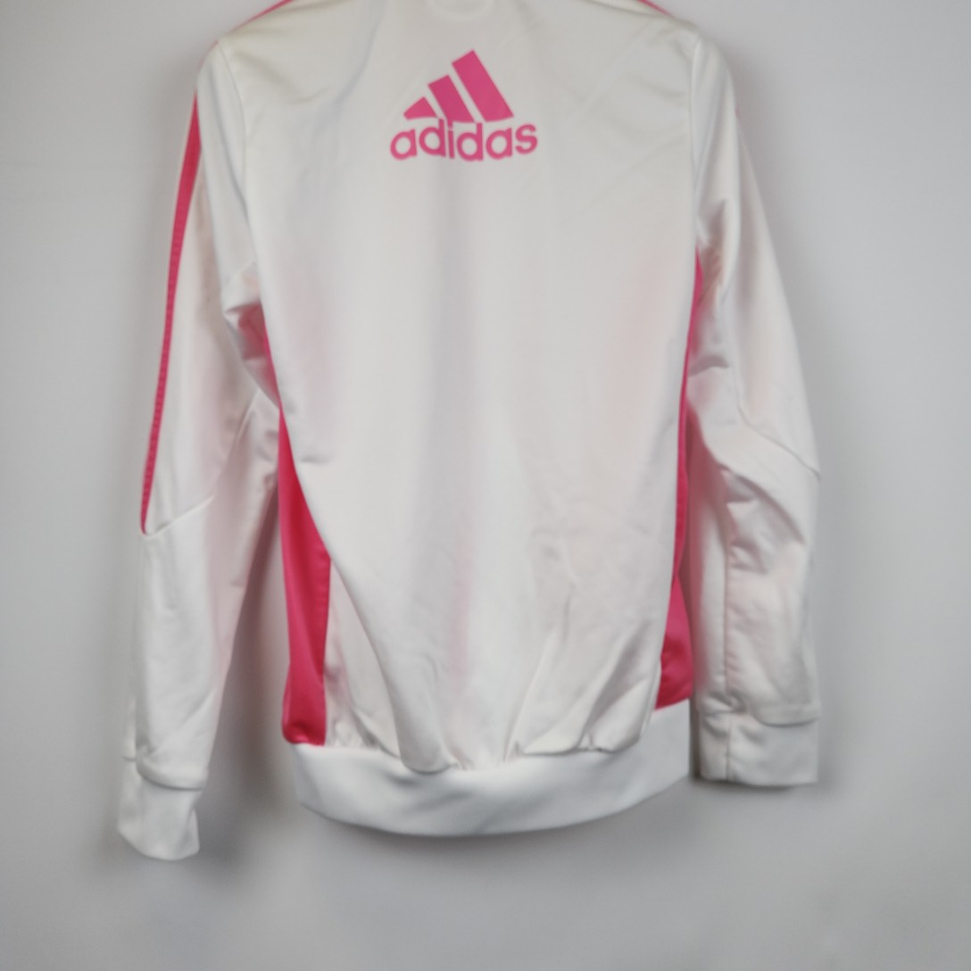 Adidas - Gilet blanc/ rose 100% polyester - Taille 14/15 ans Très bon état - Vue 3 - 