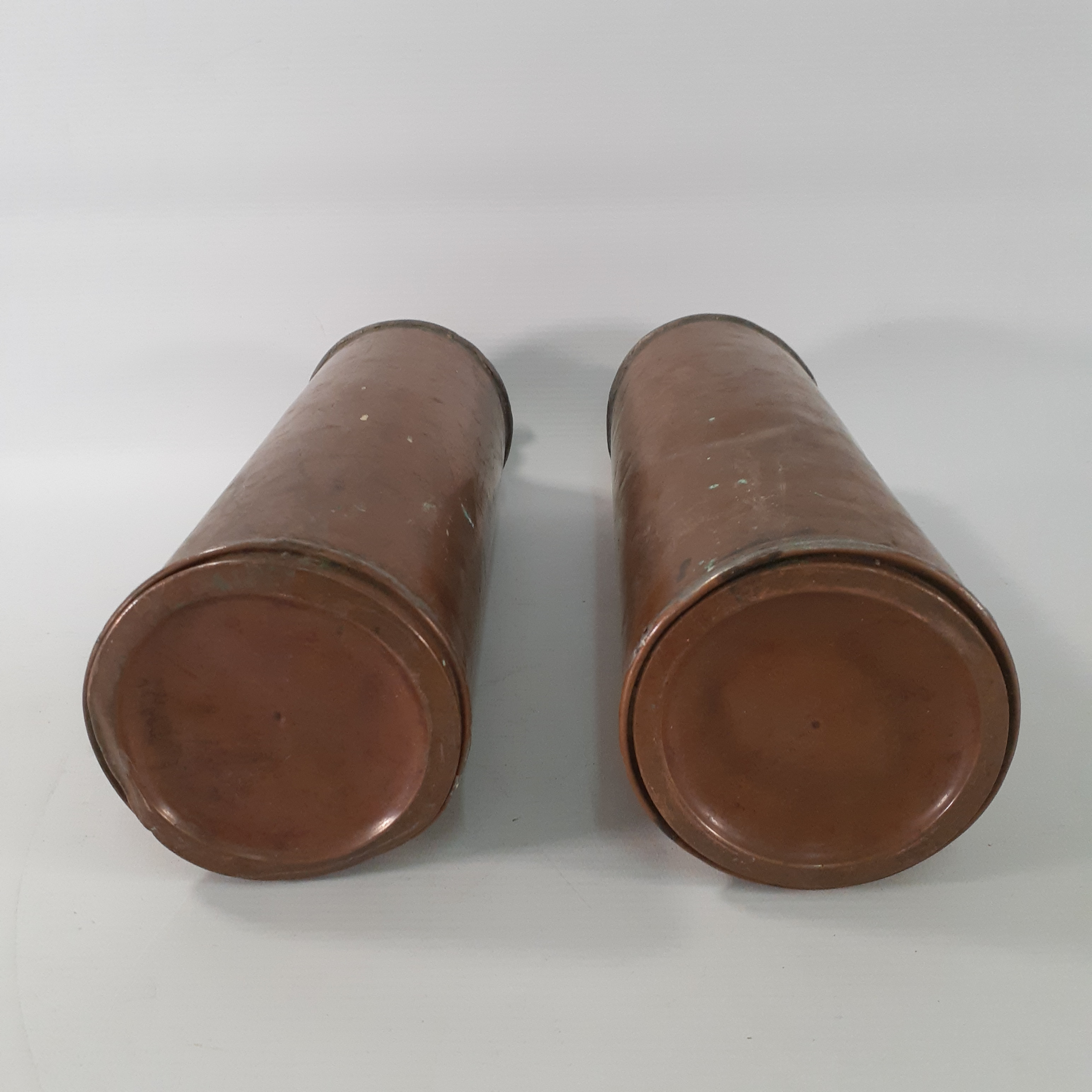 Lot de 4 anciennes bouillotes/chauffe-lit en laiton et cuivre - Photo 4