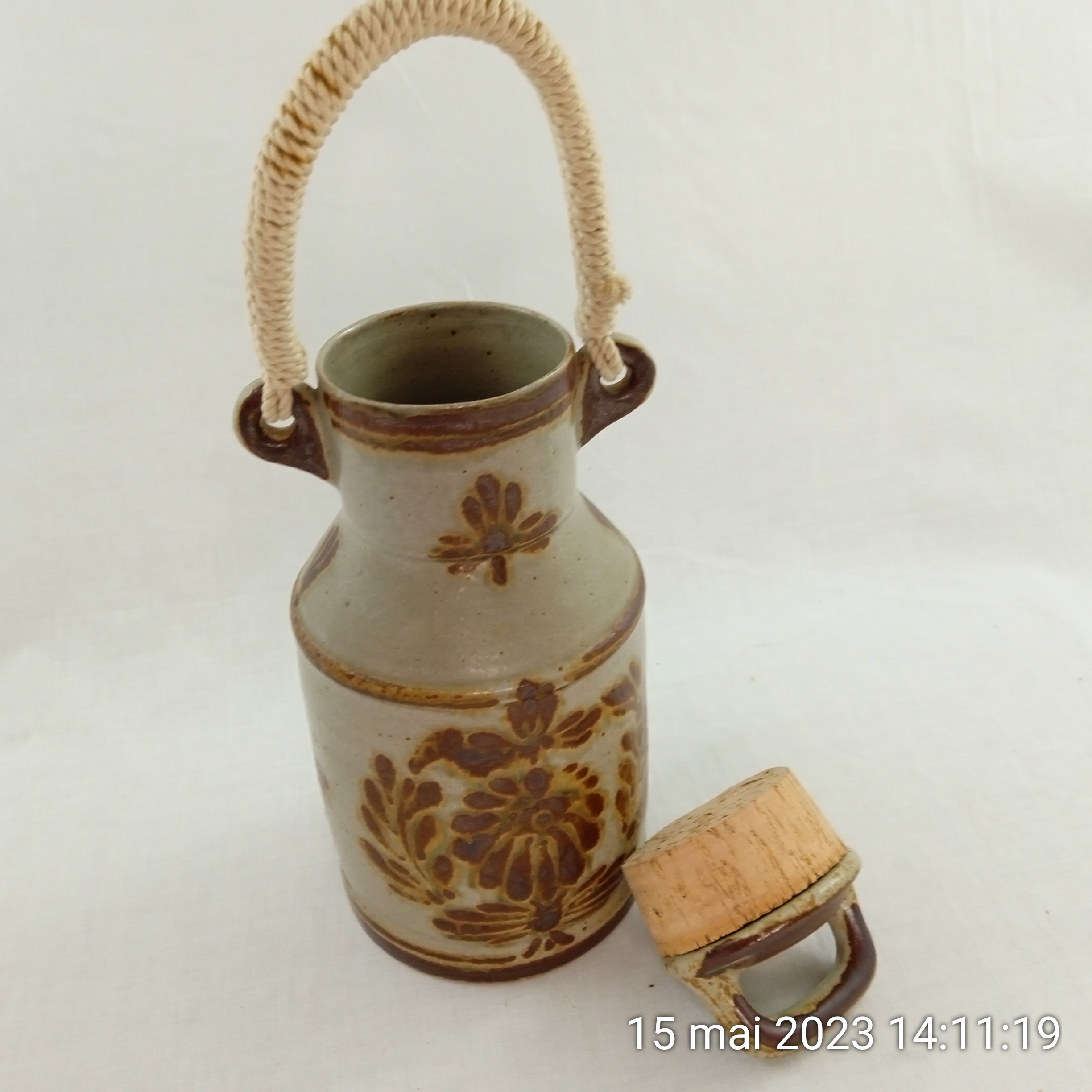 Bidon à lait en faïence Keraluc Quimper - Très bon état - Photo 2