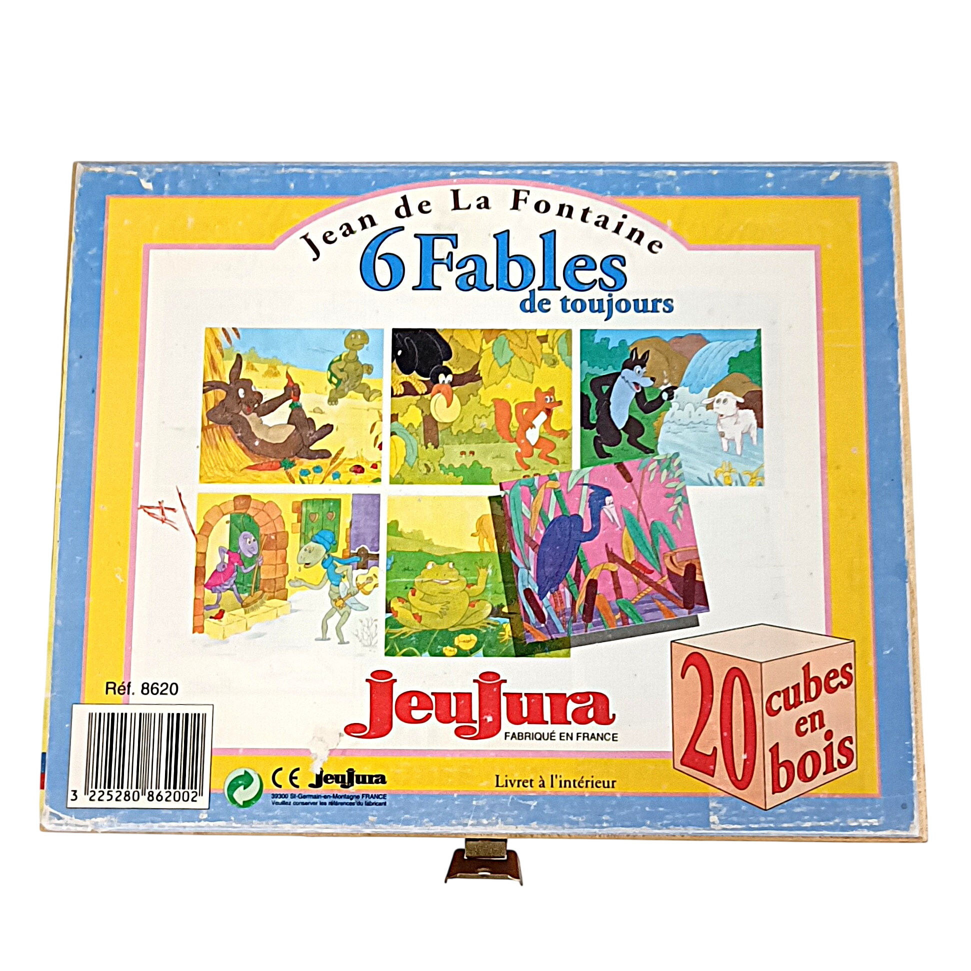 Jeu de 20 cubes puzzle en bois Jeujura – Fables de La Fontaine Bon état -  reconditionné disponible sur Label Emmaüs