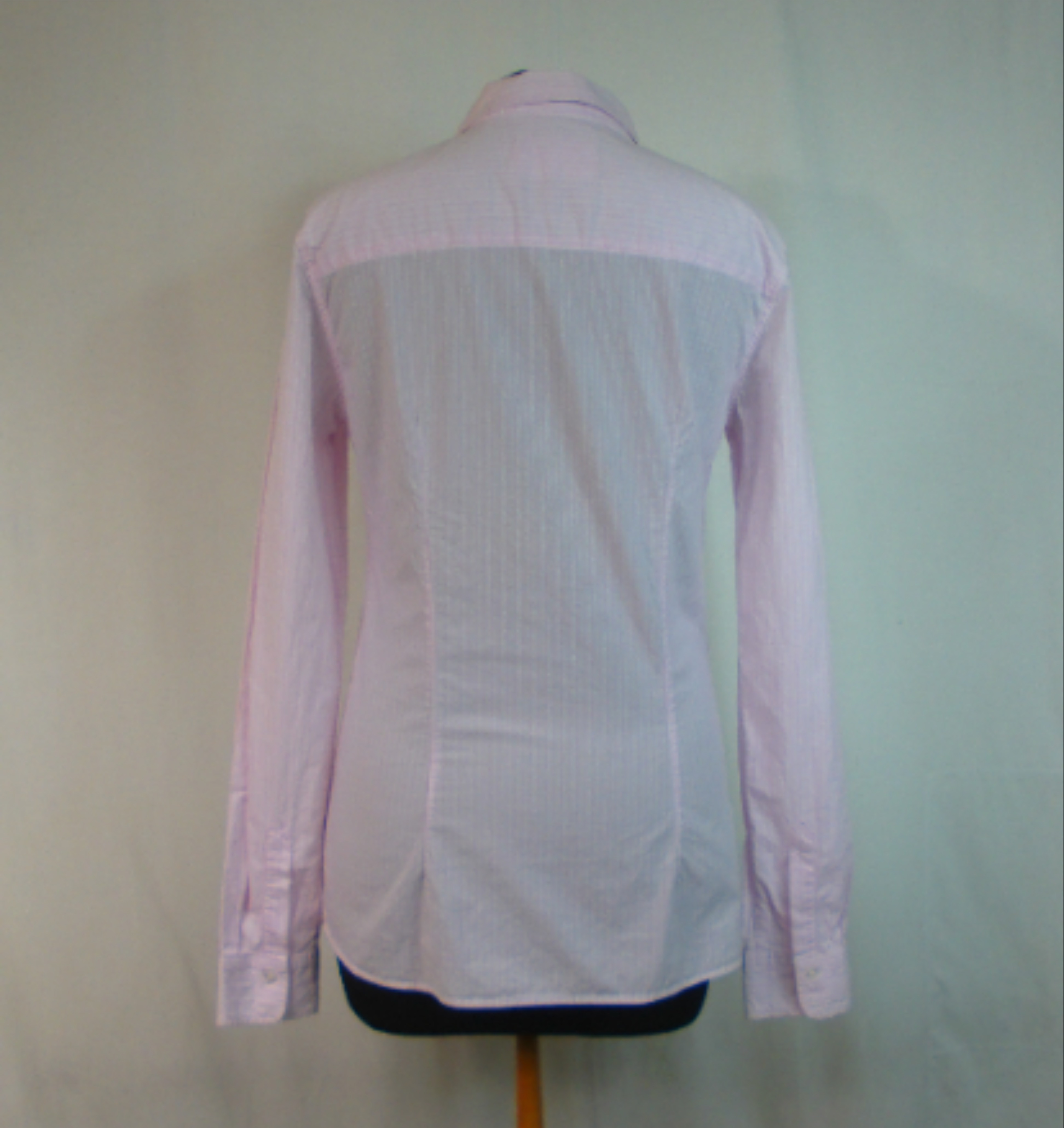 Chemise Massimo Dutti, rayures roses et blanches, taille 40 - Photo 2