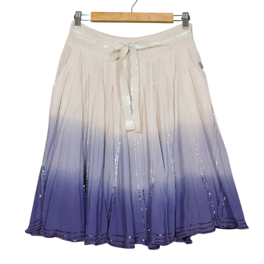 ✨ Jupe R867 neuve T36- Dégradé Écru & Bleu ✨Élégance d’Été - Photo 0