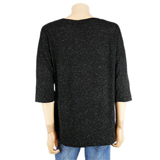 T-shirt noir métallisé - Femme - In Extenso - Taille L - Photo 1