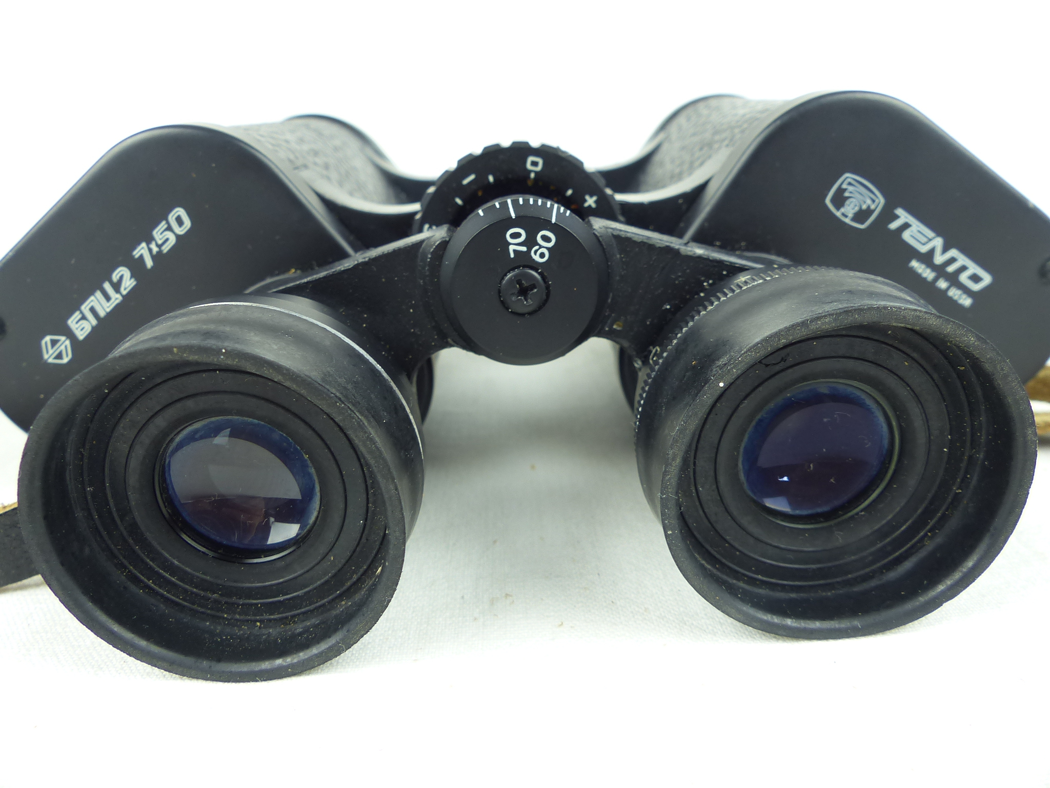 Jumelles militaires vintage Tento 6NU2, 7 x 50 avec très bel étui en cuir - Très bon état - Photo 3