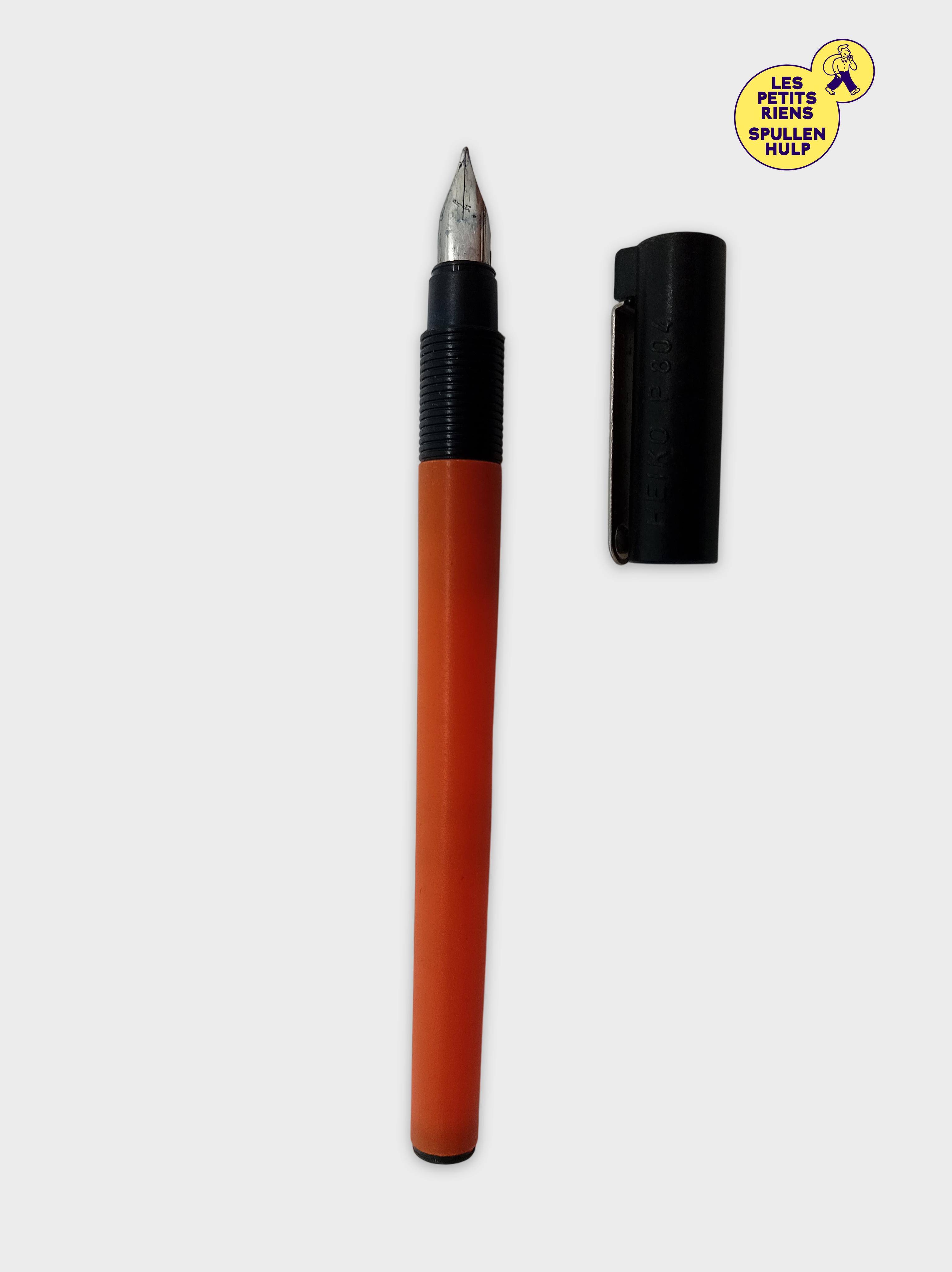 Stylo Plume Heiko P 804 Orange Noir Taille Unique (O274) Très bon état - Vue 2 - 