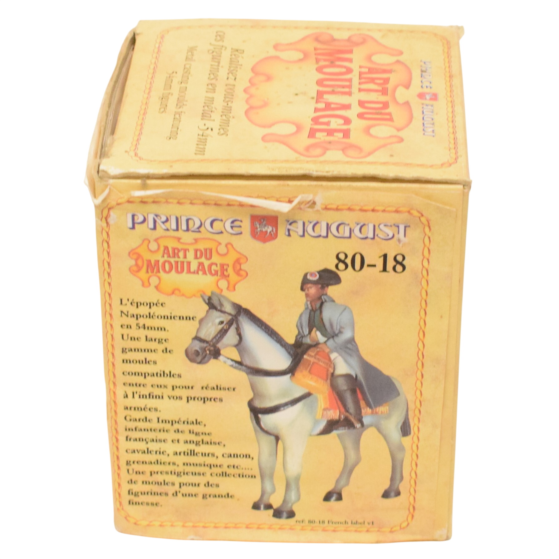 Acheter Boite contenant 3 moules à figurines en plomb Napoléon et son cheval par Prince August - 15,00 € Boite contenant 3 moules à figurines en plomb Napoléon et son cheval par Prince August - reconditionné disponible sur Label Emmaüs