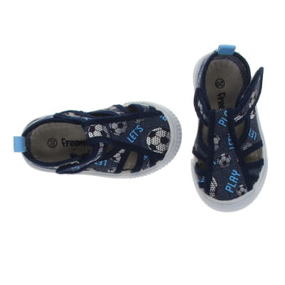 Chaussures bleues imprimées - Garçon - FREEMOUSS - Pointures 20 - Photo 1