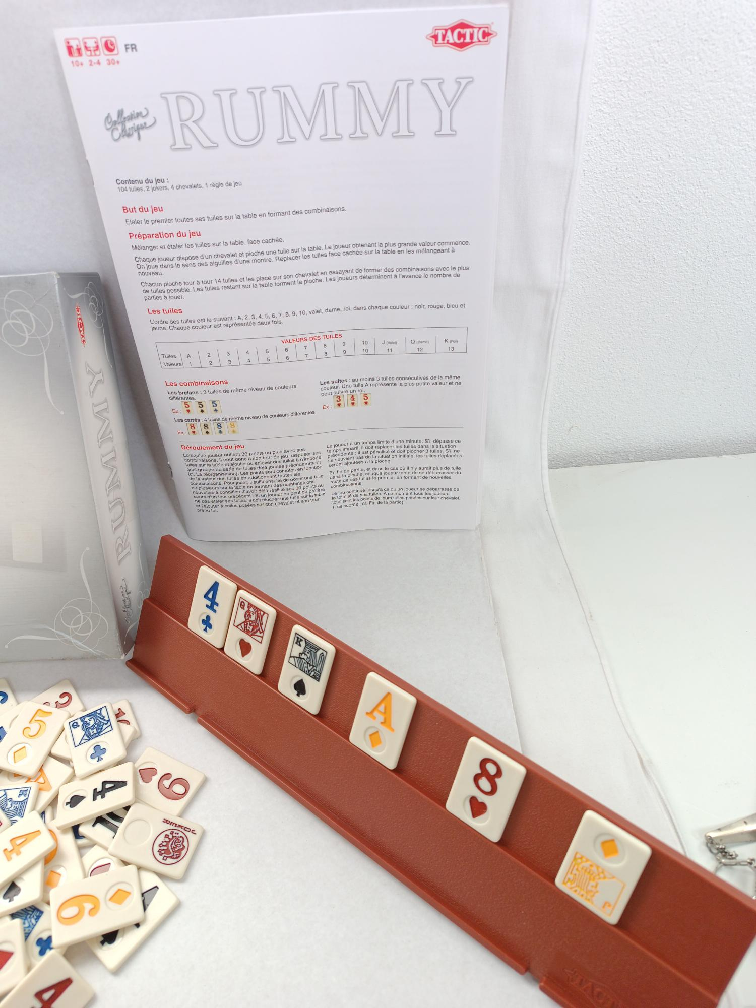 Voir photo 3 de Jeu de société RUMMY Tactic France Jeu de société RUMMY Tactic France Bon état - Vue 3 -