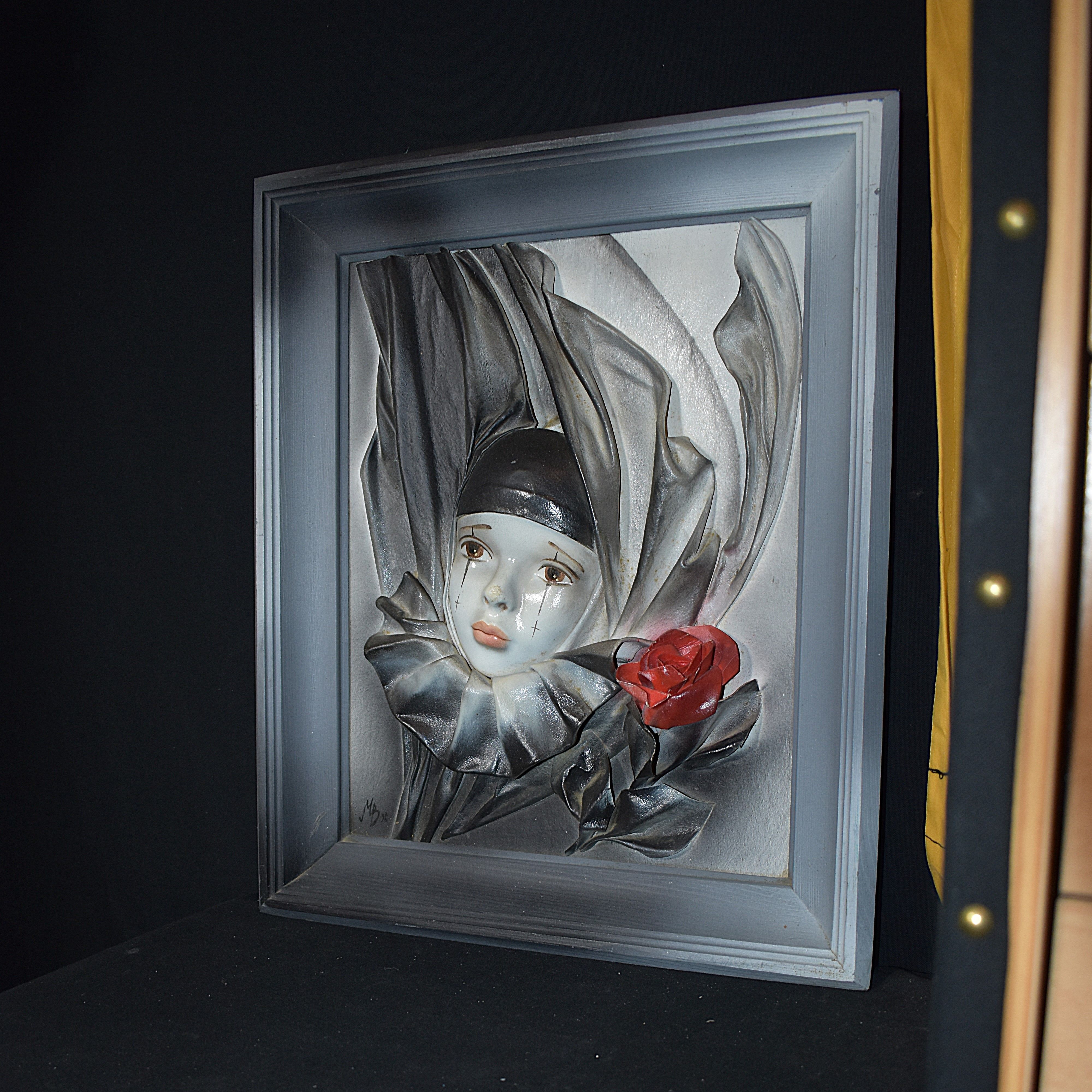 Tableau décoratif – Pierrot à la rose Très bon état - Vue 3 - 