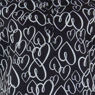 Blouse bleue foncée imprimée - femme - Dress In - taille 48 - Photo 3