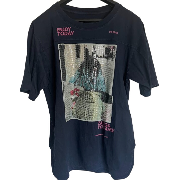 Tee-shirt Zadig & Voltaire bleu bow photoprint, TS Comme neuf -  reconditionné disponible sur Label Emmaüs