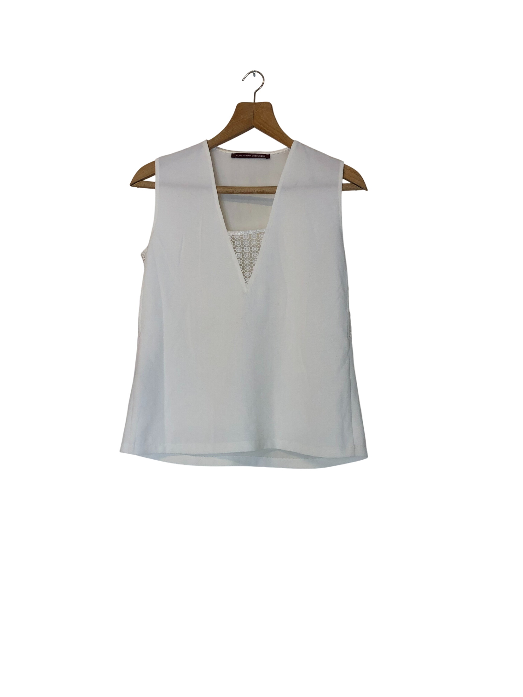 DEBARDEUR SANS MANCHE POUR FEMME TAILLE 38 BLANC 100% POLYESTER COMPTOIR DES COTONNIERS - Photo 0