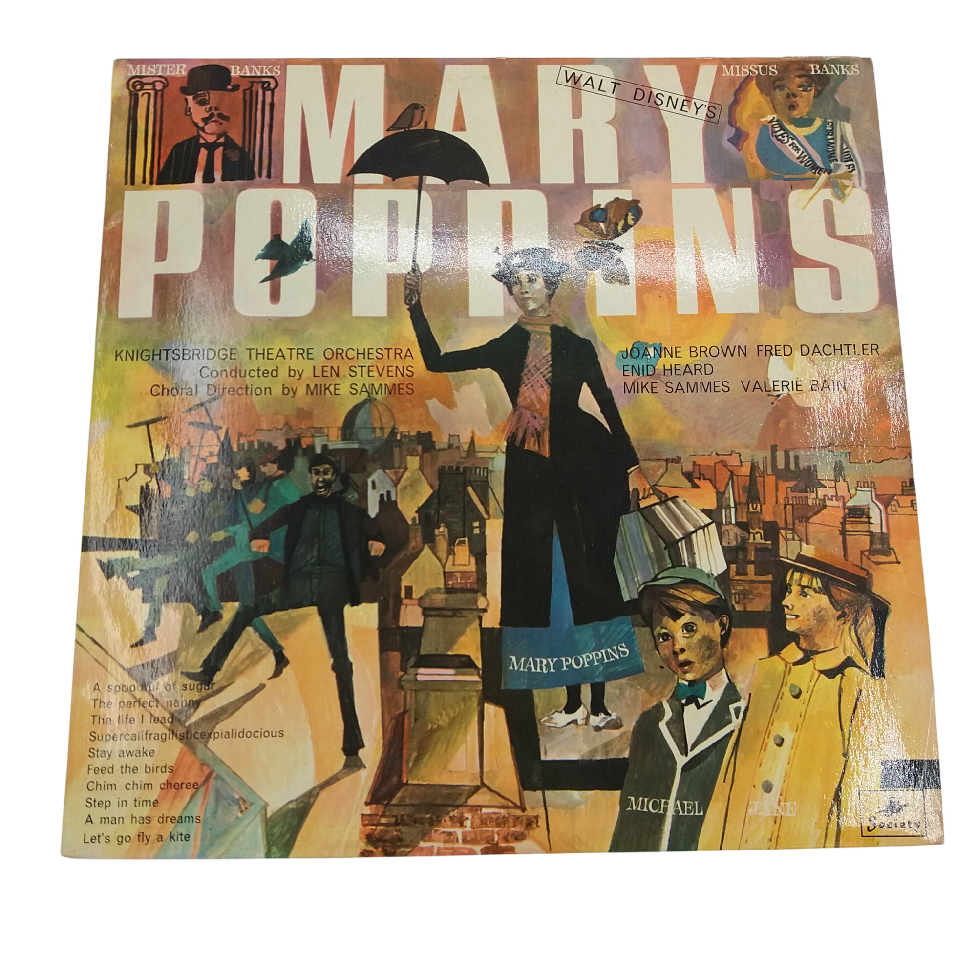 Disque vinyle 33 tr Mary Poppins Walt Disney par le Knightsbridge Theatre Orchestra 1965. ARC. Bon état -  reconditionné disponible sur Label Emmaüs