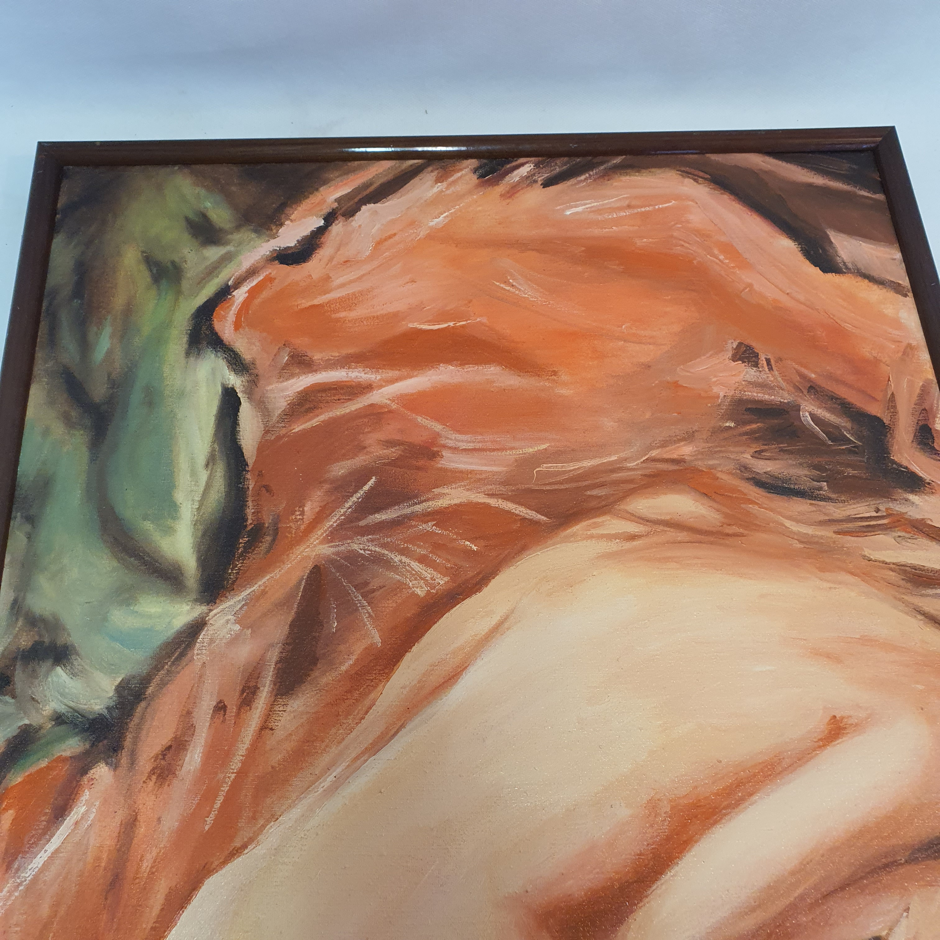 Huile sur Toile - Nude Signé Ninja État correct - Vue 3 - 