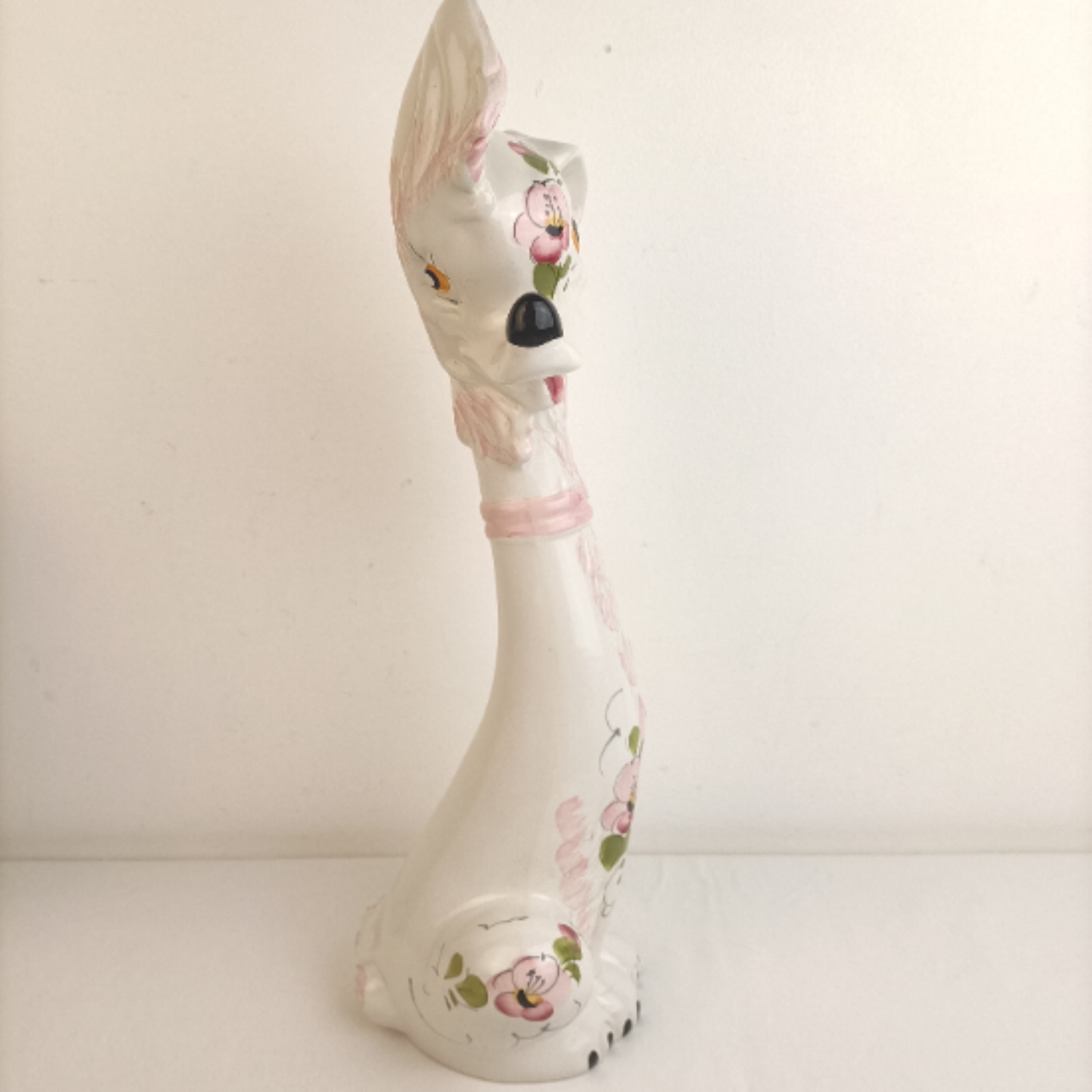 Chien caniche en faïence capodimonte Italy - Photo 3