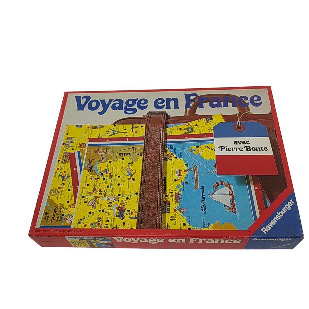 Jeu de Société " Voyage en France " Ravensburger - Pierre Bonte Bon état -  reconditionné disponible sur Label Emmaüs