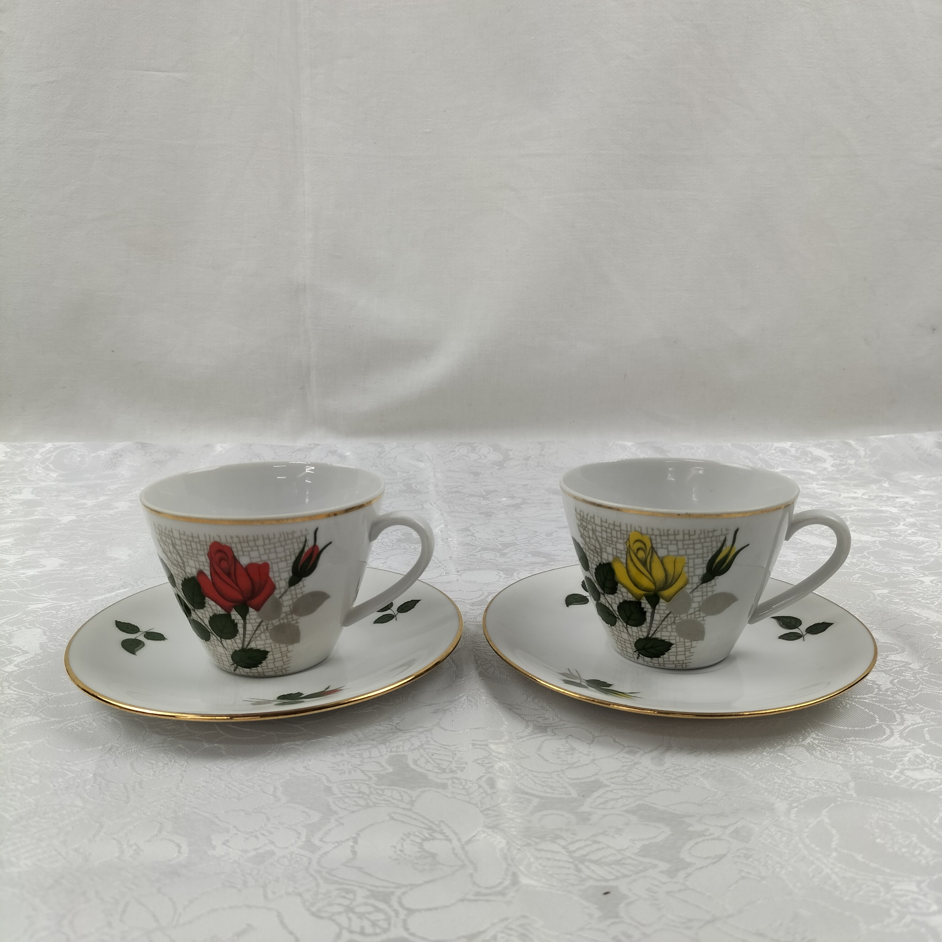 Service à café rose en porcelaine "Seltmann Weiden Bavaria"  Bon état - Vue 7 - 
